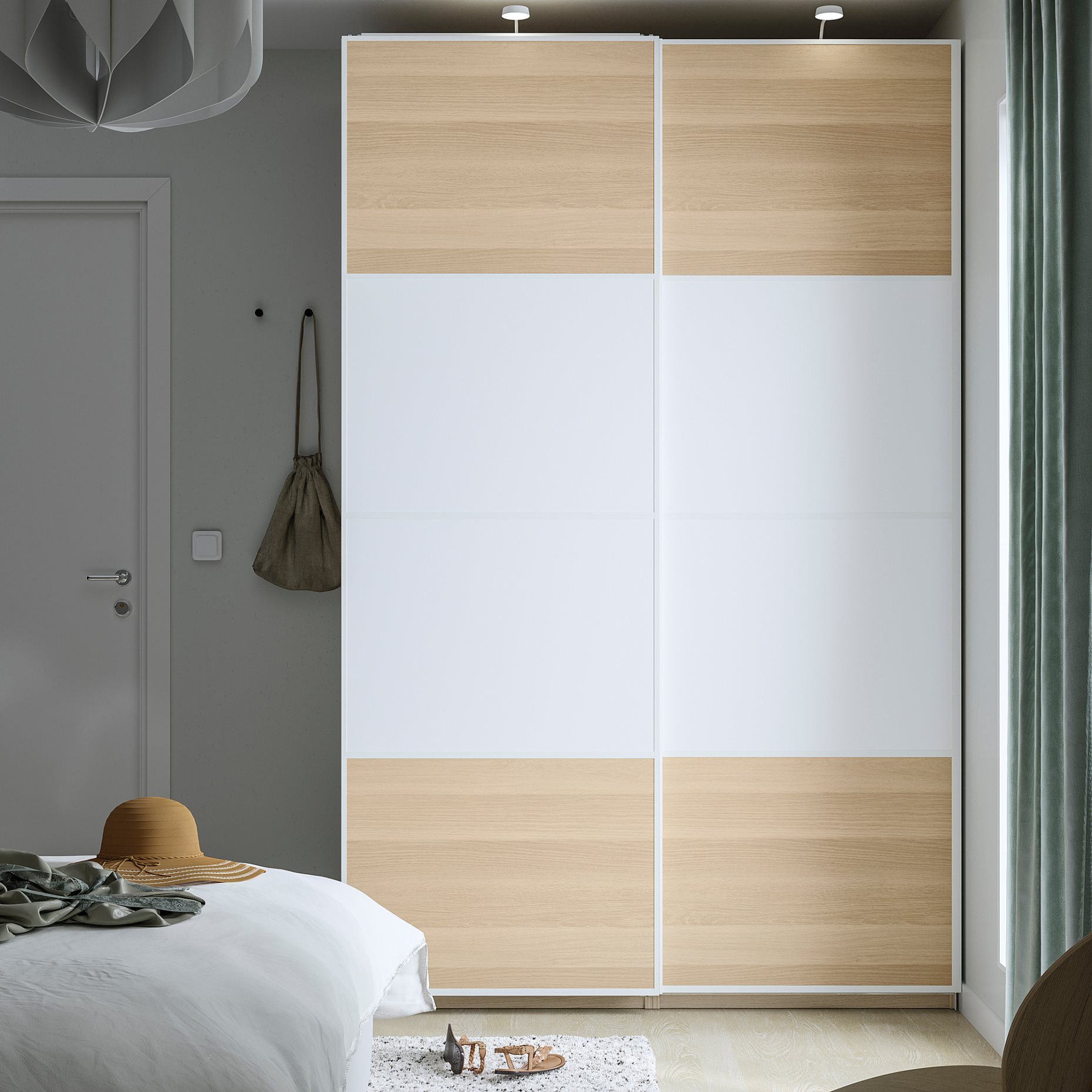 PAX/MEHAMN, wardrobe combination, 150x66x236 cm, 695.028.91