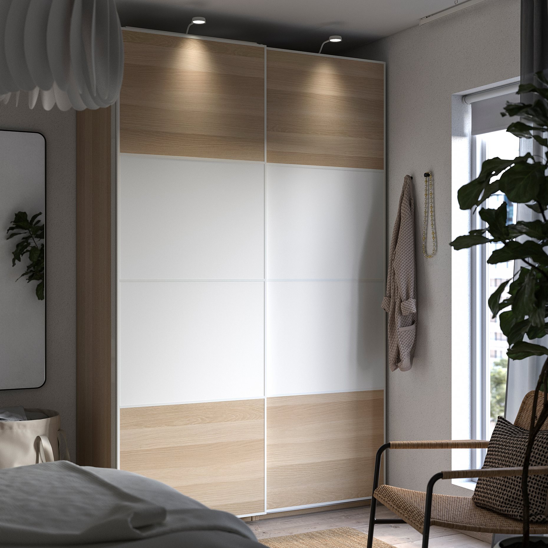 PAX/MEHAMN, wardrobe combination, 150x66x236 cm, 695.028.91