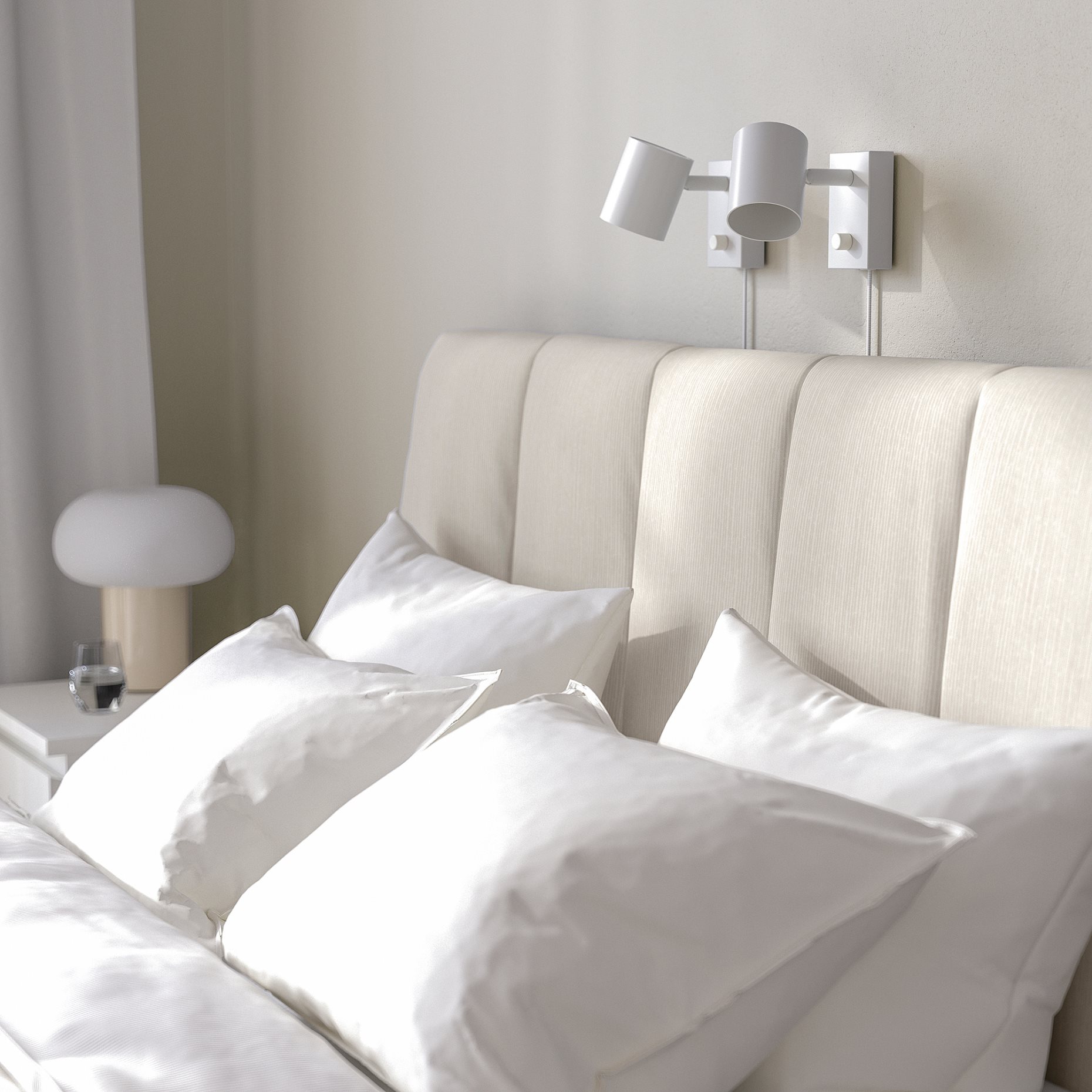 TÄLLÅSEN, upholstered bed frame, 140x200 cm, 695.147.90