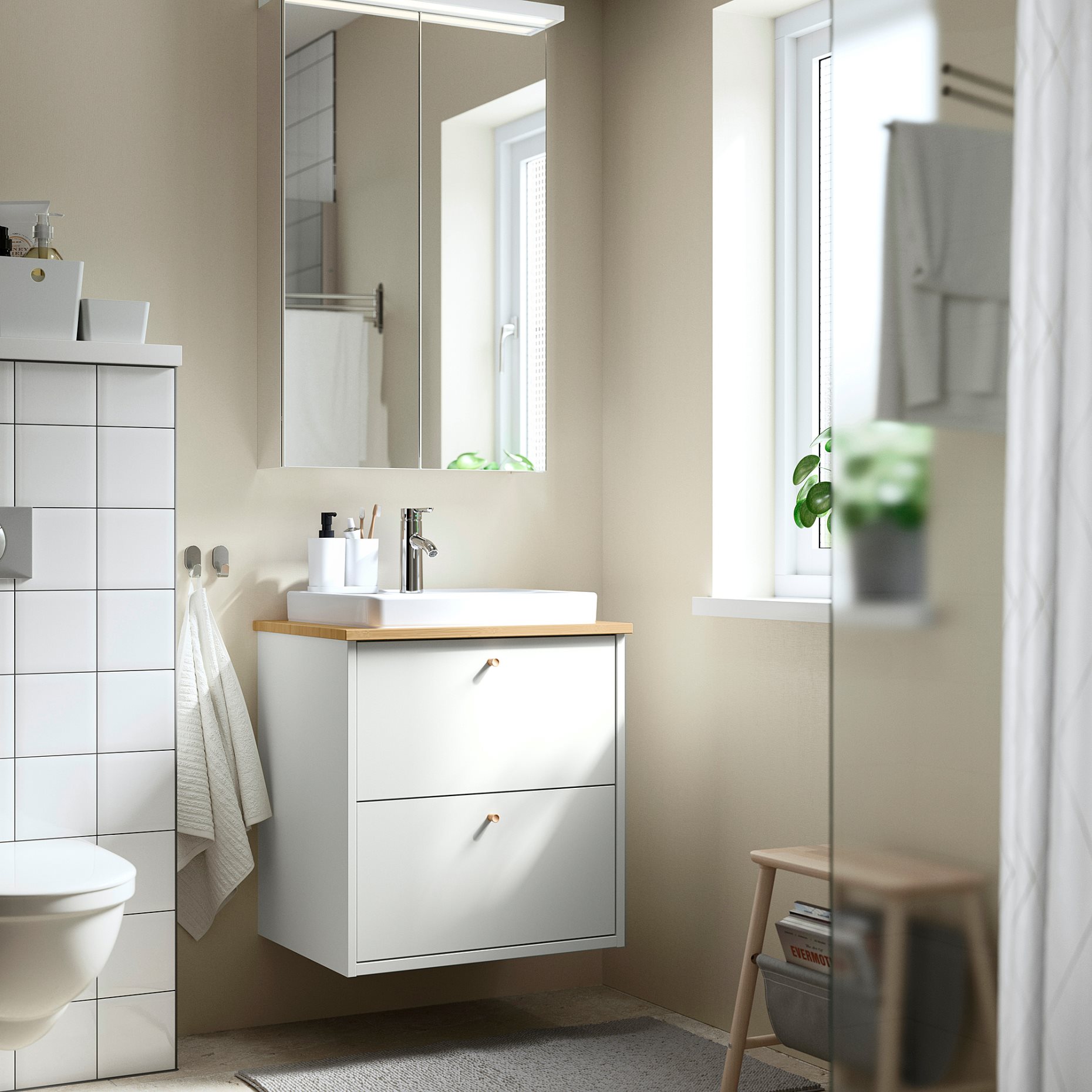 HAVBACK/ORRSJON, wash-stand with drawers/wash-basin/tap, 62x49x71 cm, 695.213.52