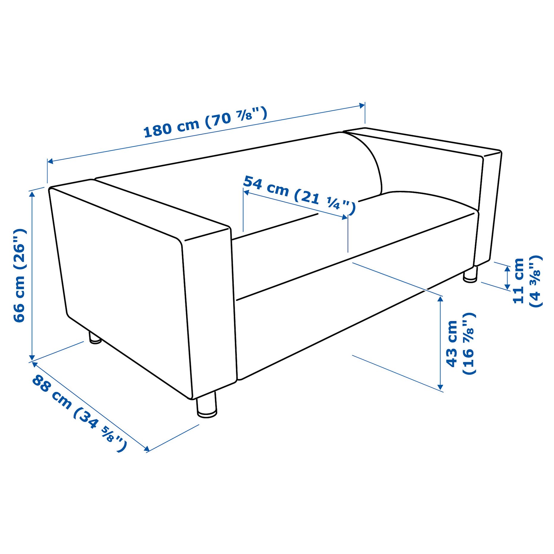 KLIPPAN, 2-seat sofa, 695.642.85