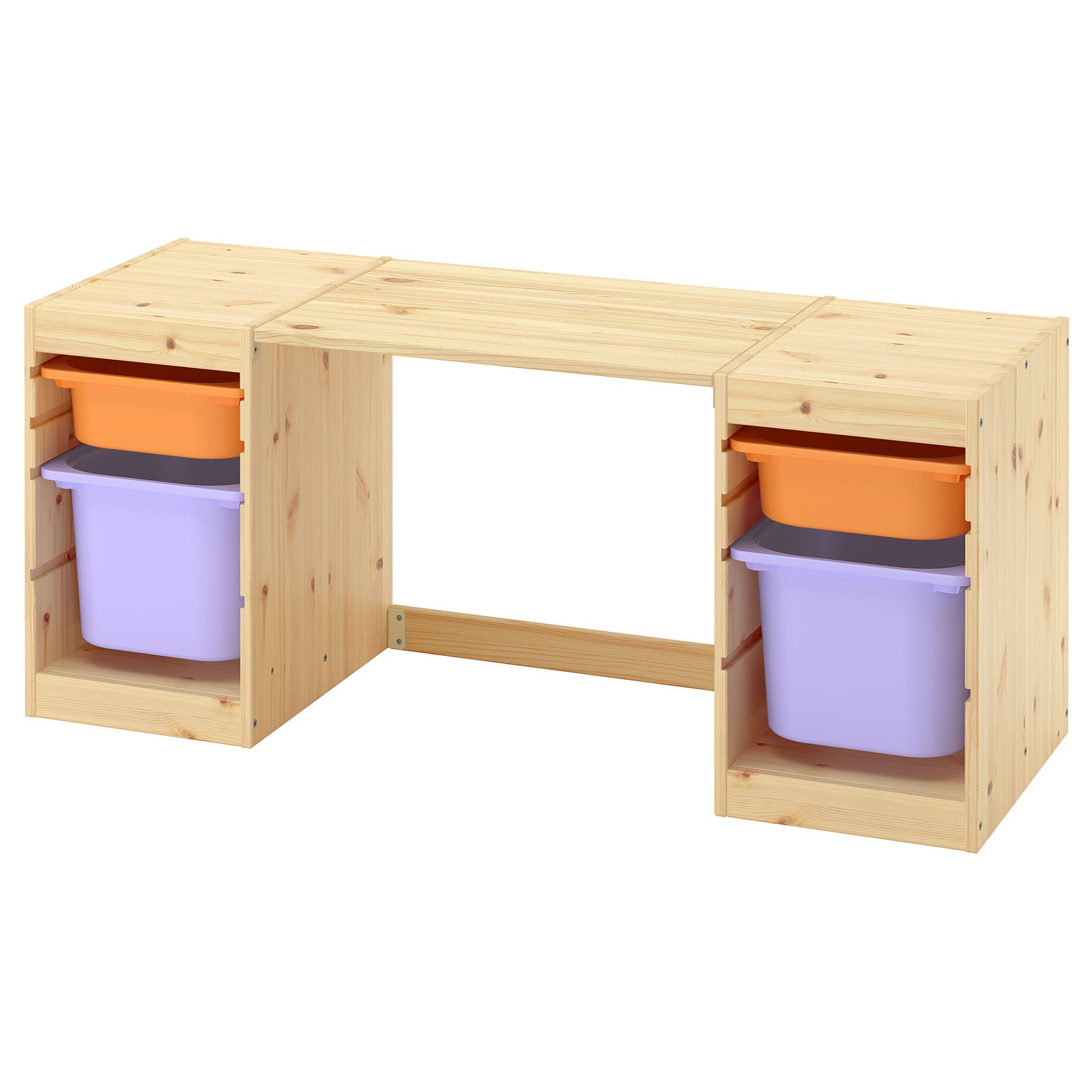 TROFAST, desk with storage boxes, 124x44x52 cm, 696.138.70