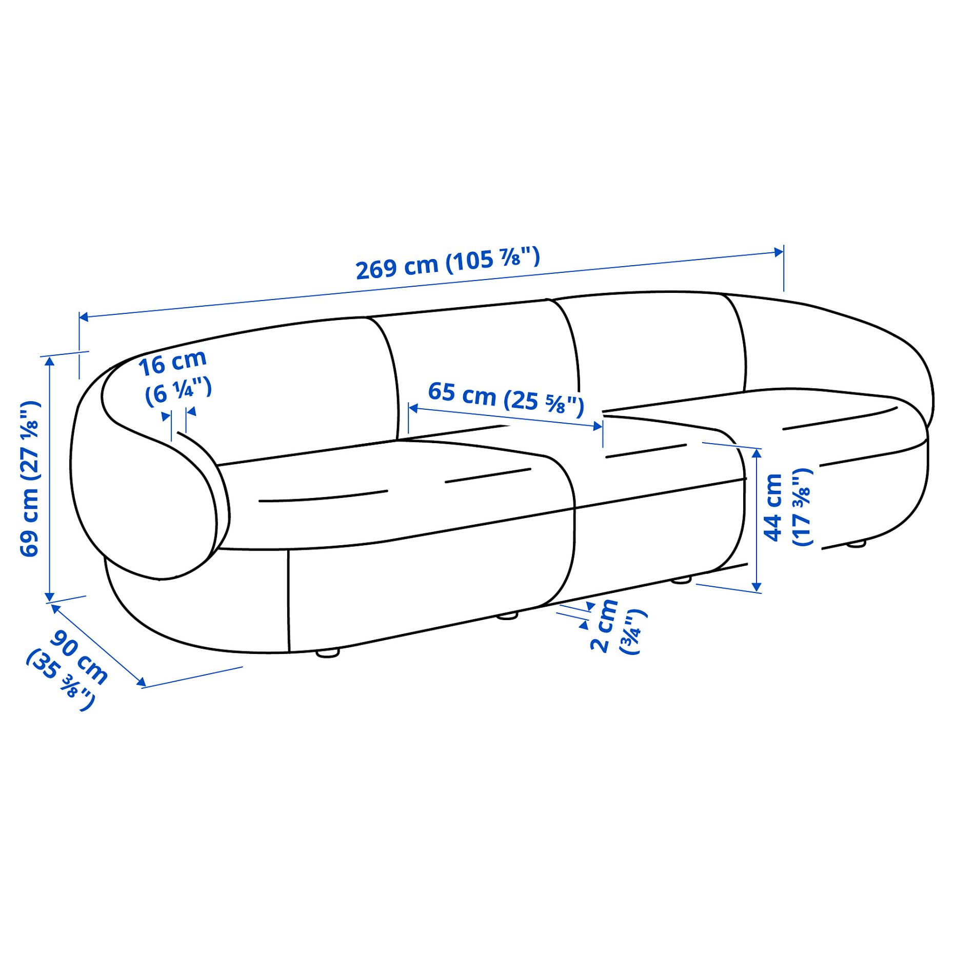 LILLESÄTER, 4-seat sofa, 696.142.71
