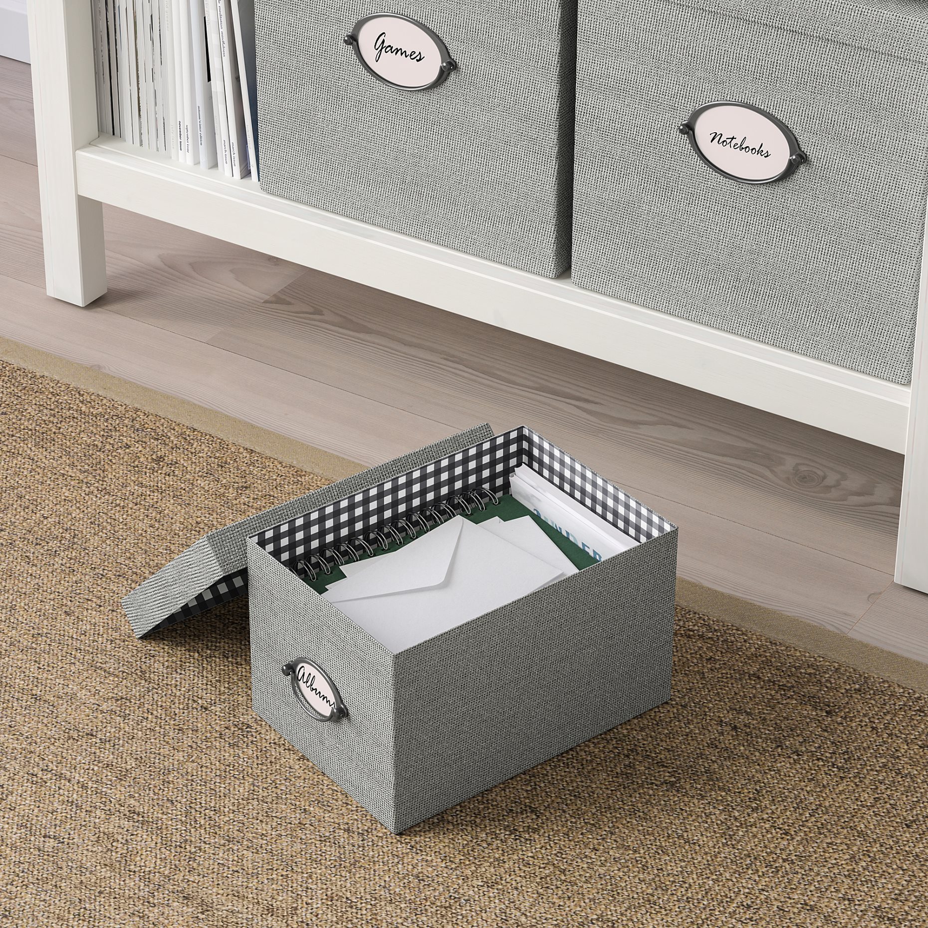 KVARNVIK, storage box with lid, 18x25x15 cm, 704.128.75
