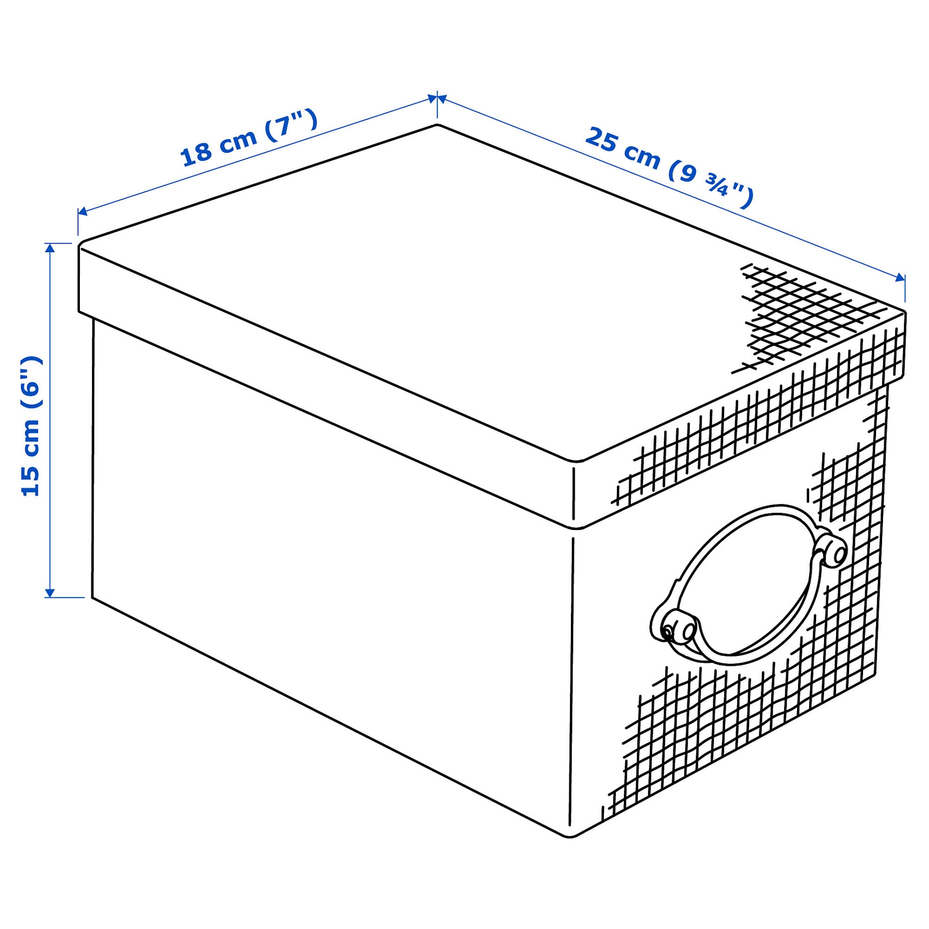 KVARNVIK, storage box with lid, 18x25x15 cm, 704.128.75