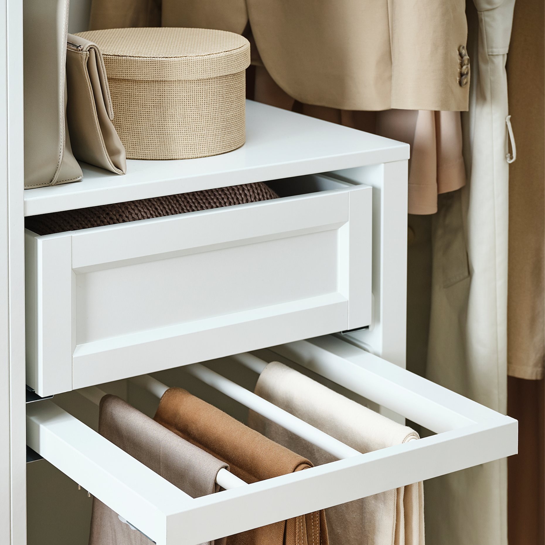 KOMPLEMENT, pull-out trouser hanger, 75x58 cm, 704.465.40