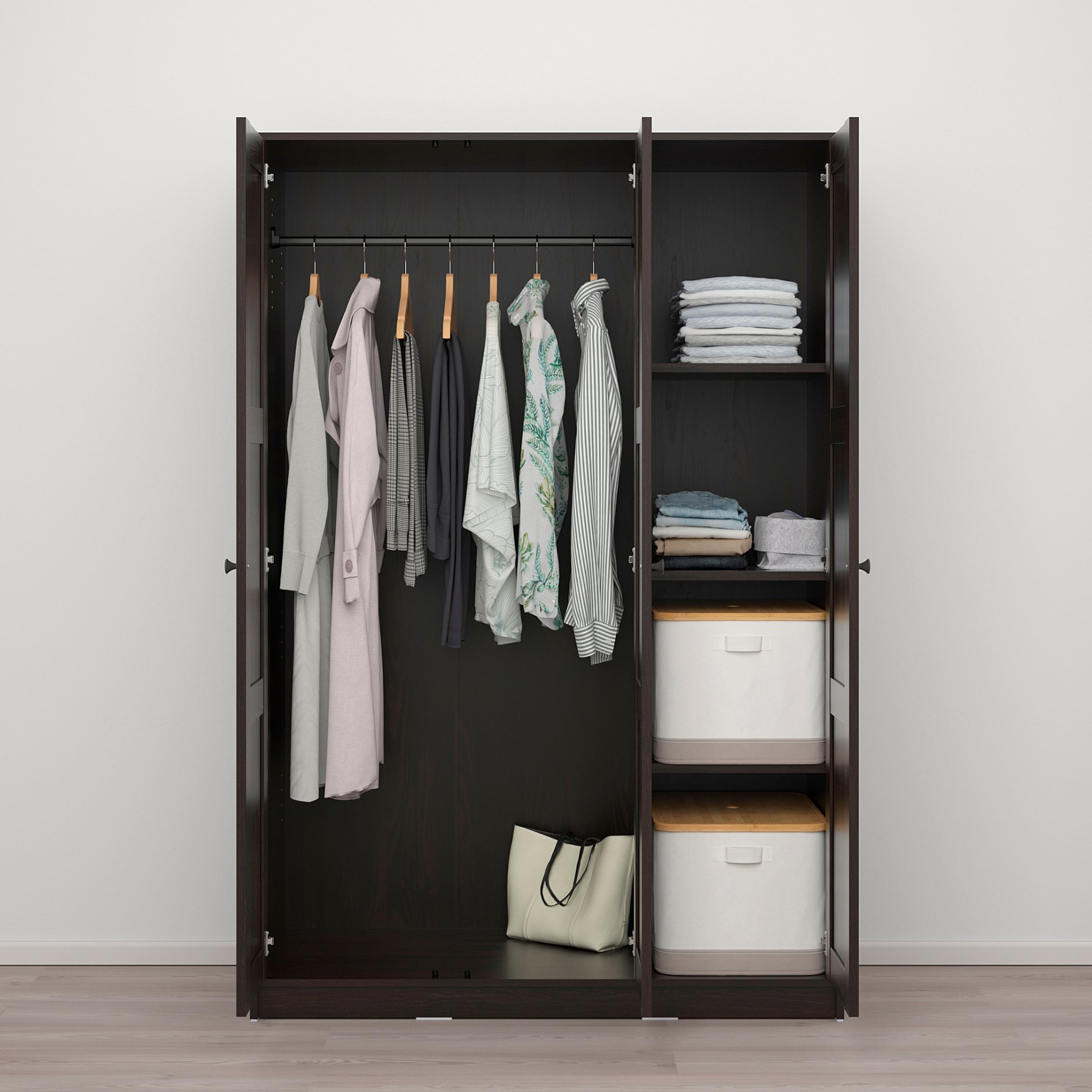 RAKKESTAD, wardrobe with 3 doors, 117x176 cm, 704.537.62