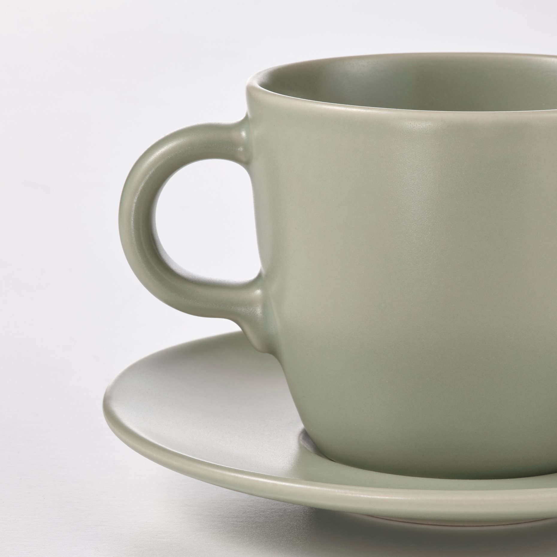 FÄRGKLAR, cup with saucer 4 pack, 25 cl, 704.781.59