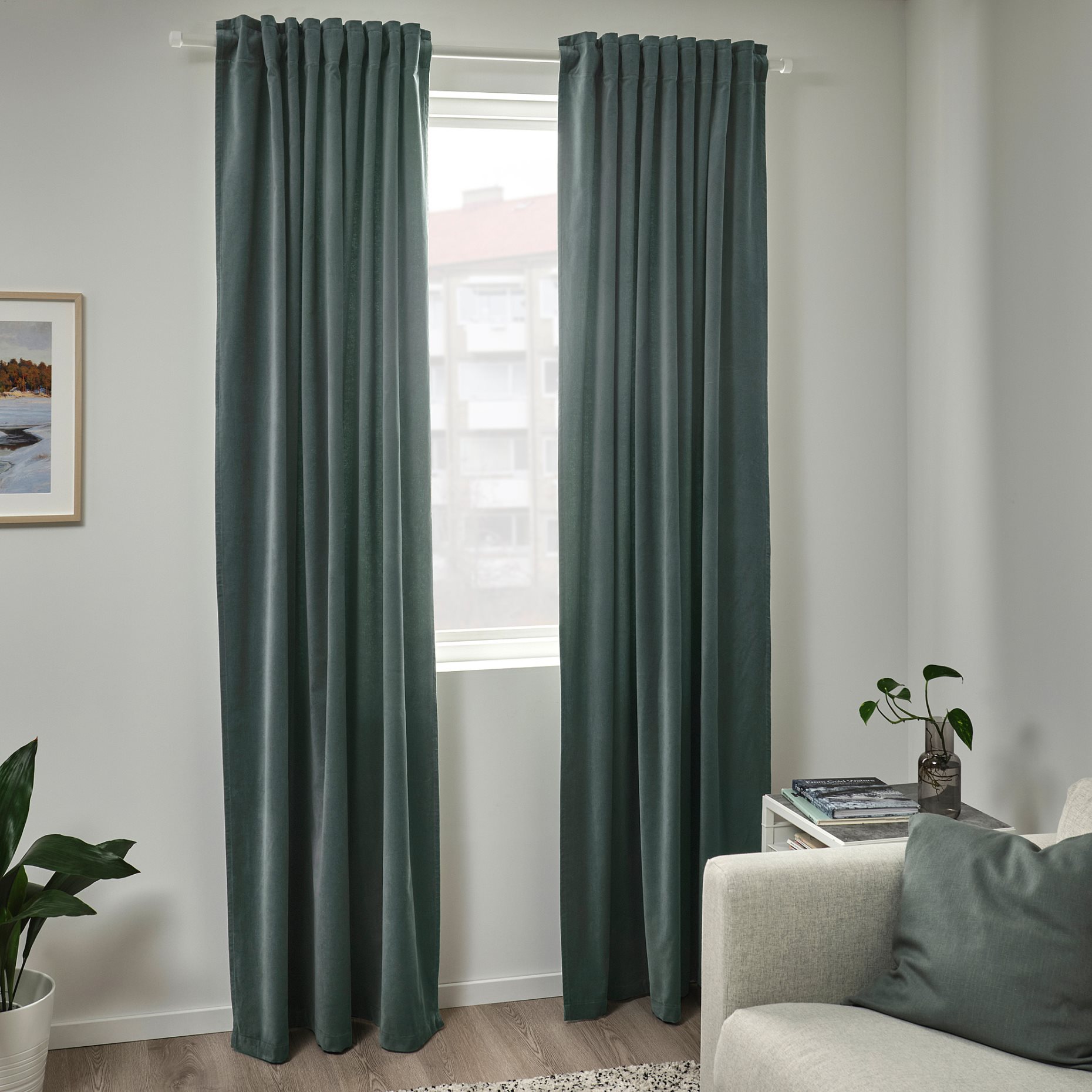 SANELA, room darkening curtains 140x300 cm, 1 pair, 705.129.50