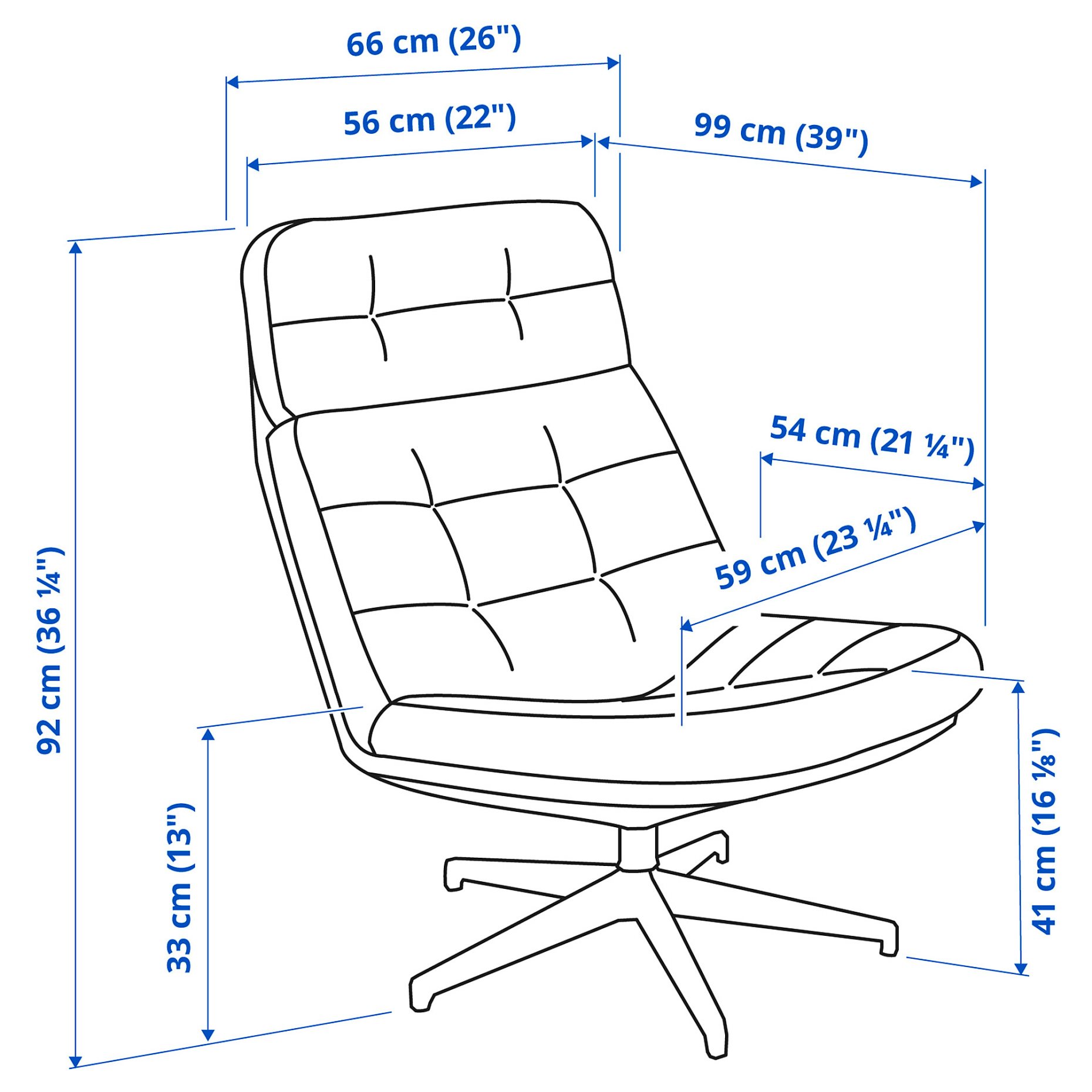 HAVBERG, swivel armchair, 705.151.09