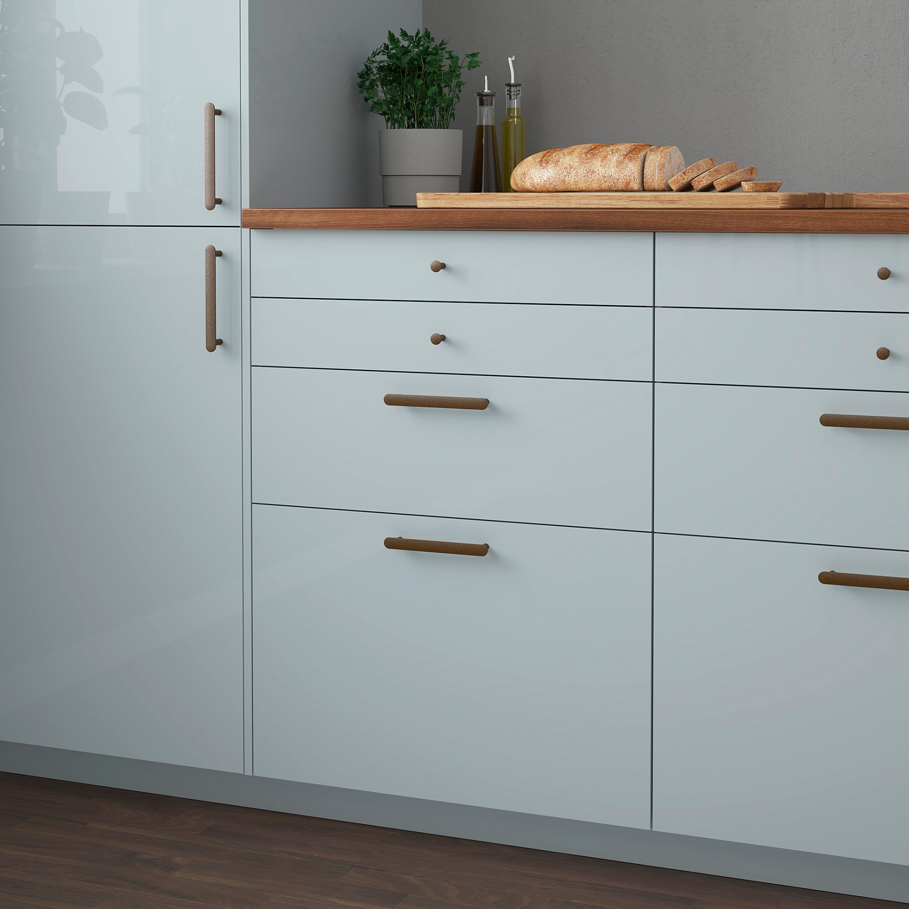 KALLARP, drawer front/high-gloss 2 pack, 80x10 cm, 705.201.63