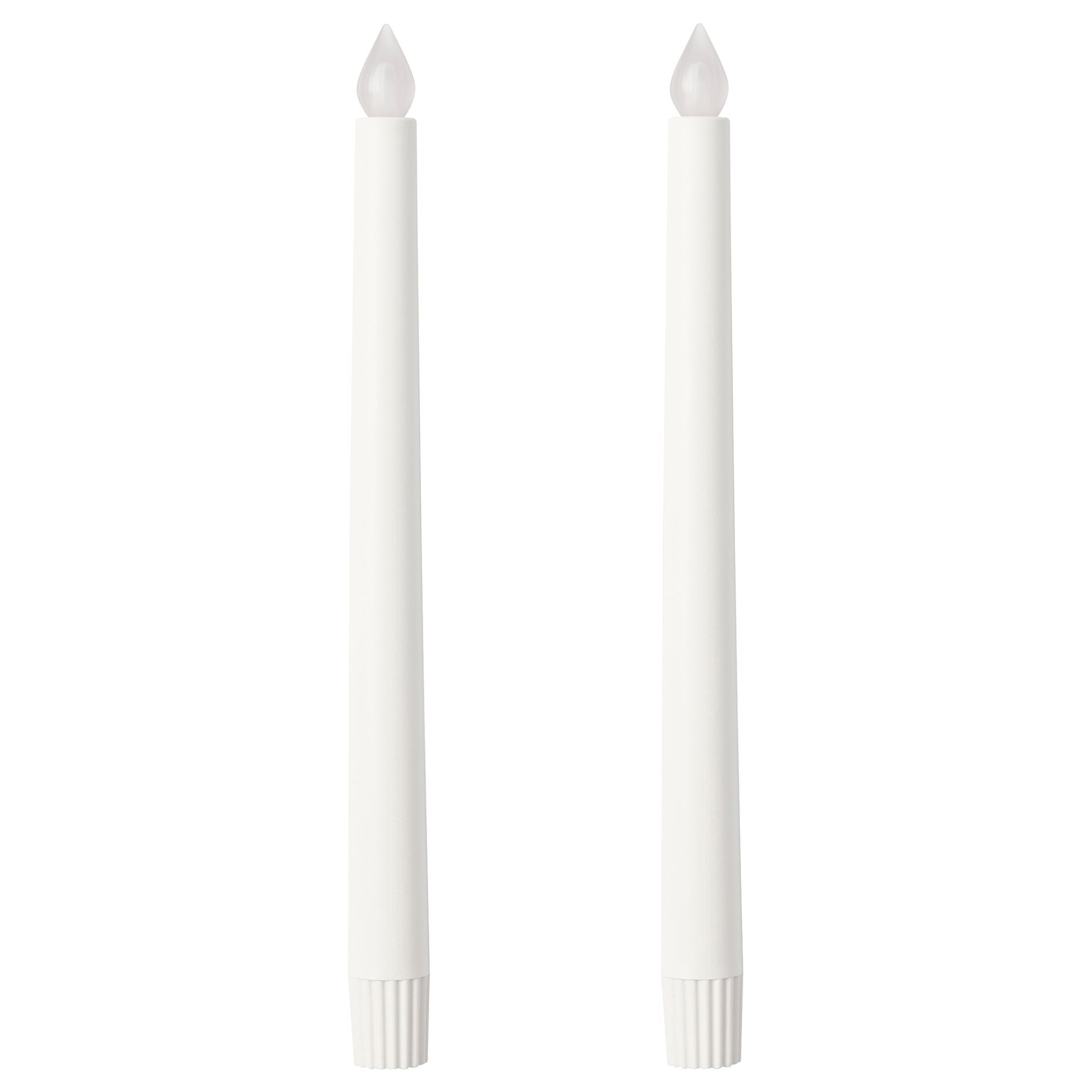 ÄDELLÖVTRÄD, candle with built-in LED light source/indoor/2 pack, 28 cm, 705.202.62