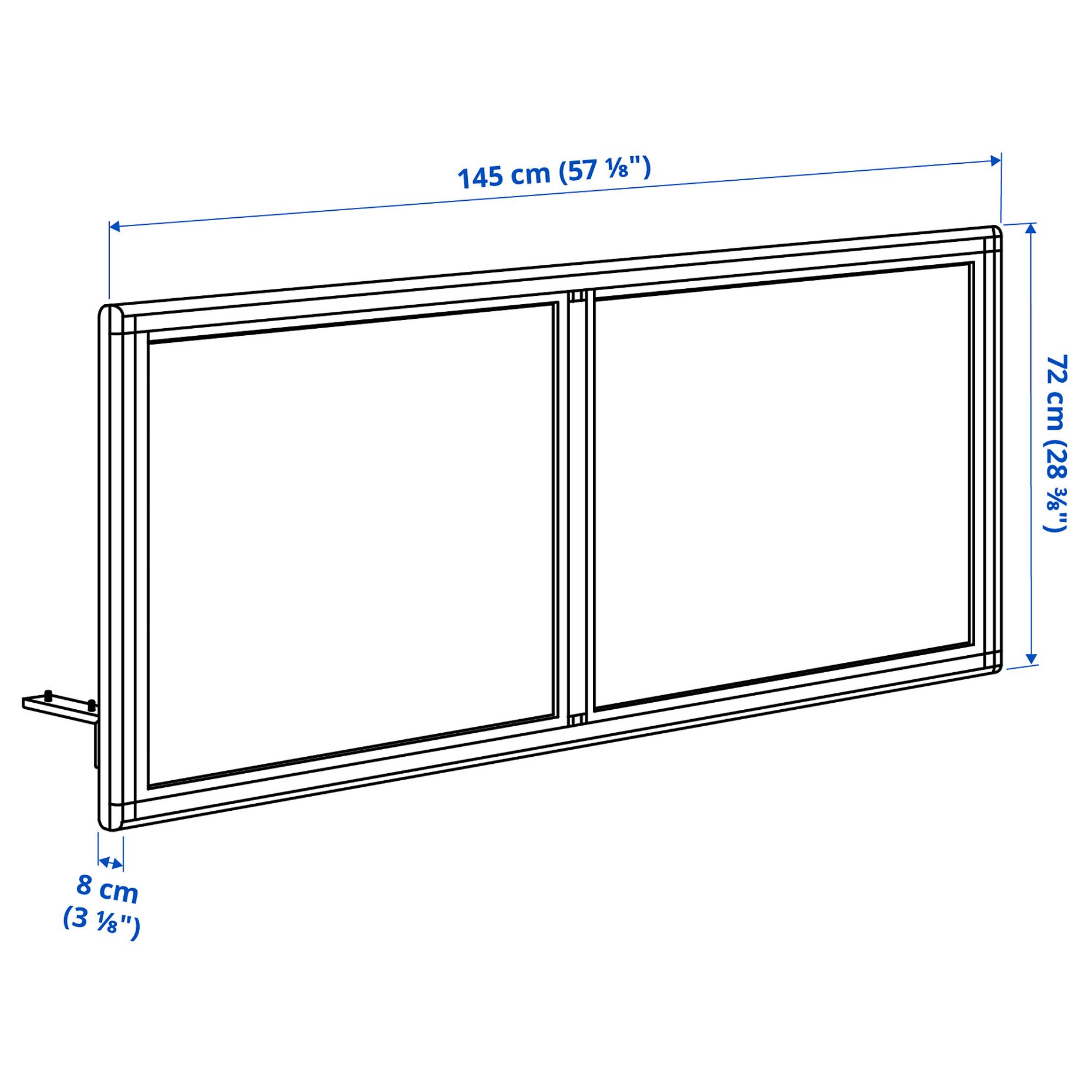 MITTZON, acoustic screen for desk, 165x72 cm, 705.282.15