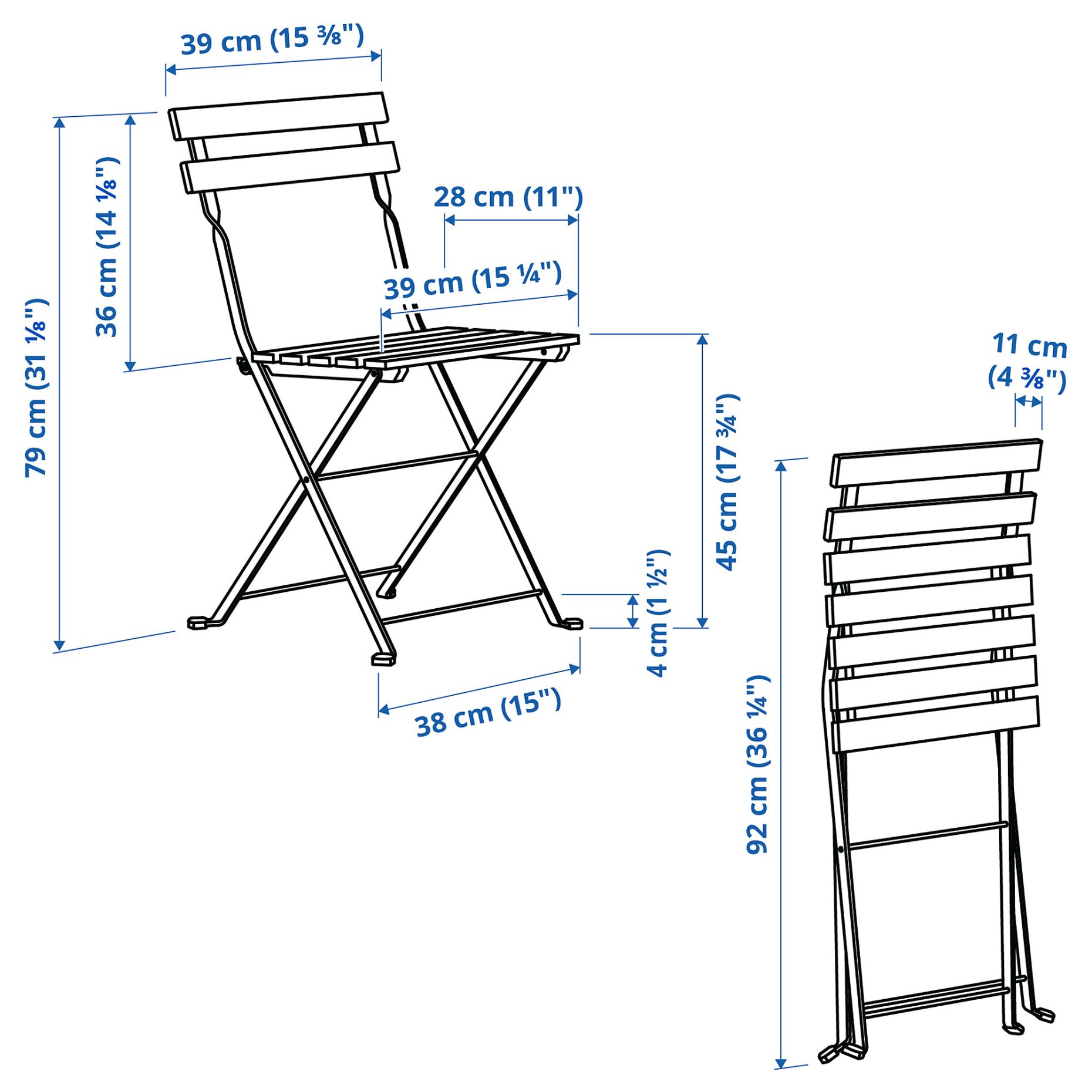 TÄRNÖ, chair/foldable, outdoor, 705.309.49