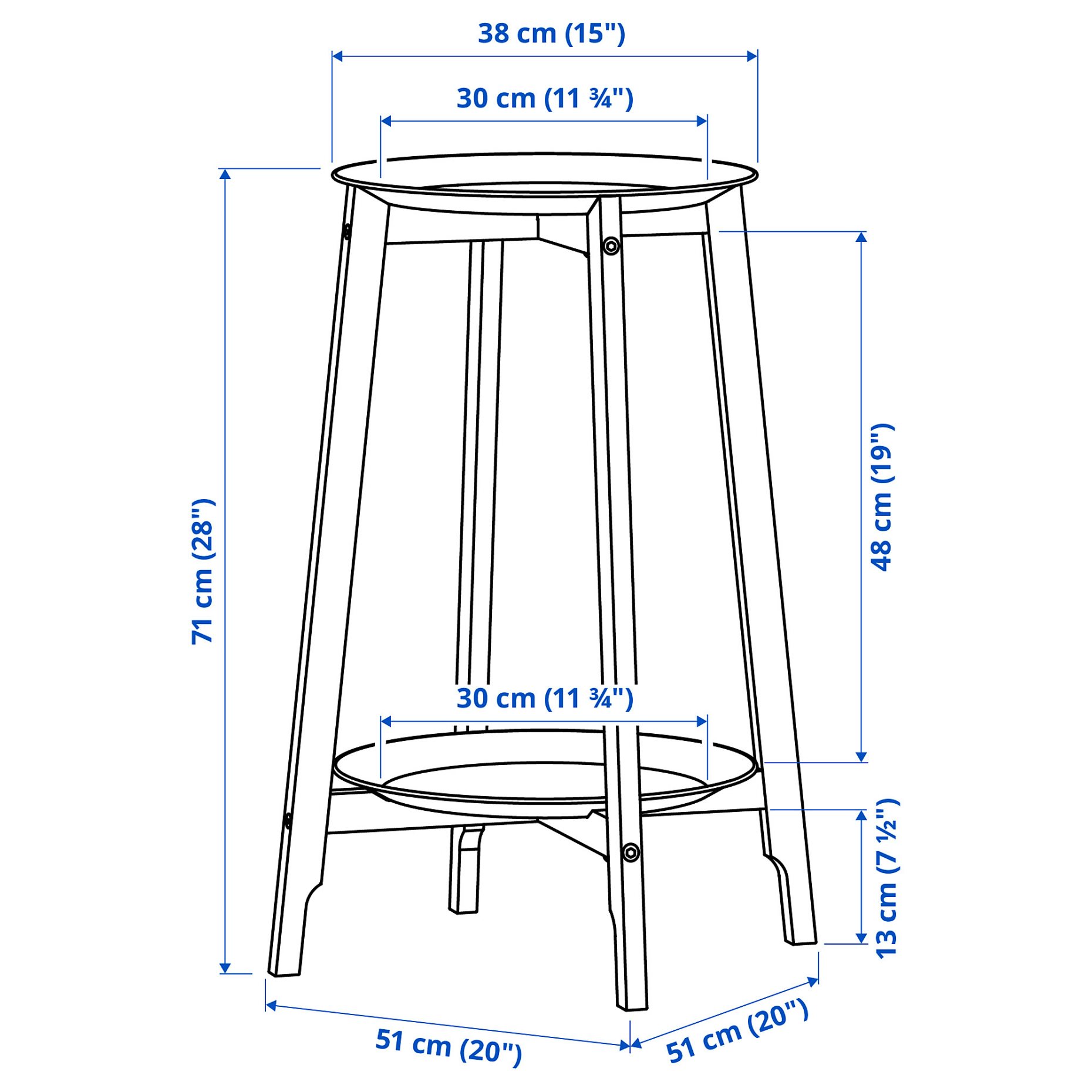 ALPVIDE, plant stand, 71 cm, 705.462.62