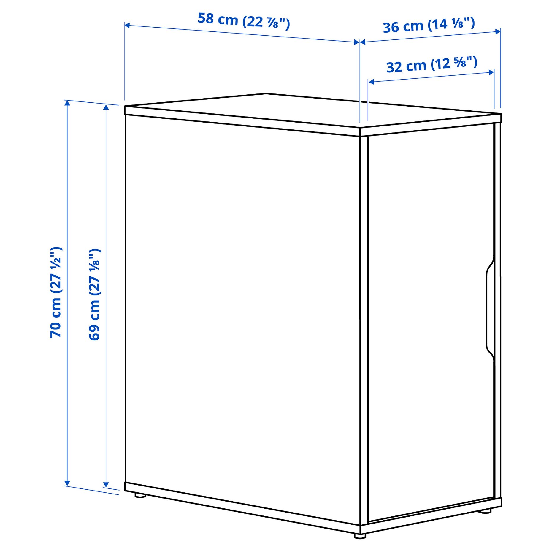 ALEX, storage unit, 36x70 cm, 705.637.65