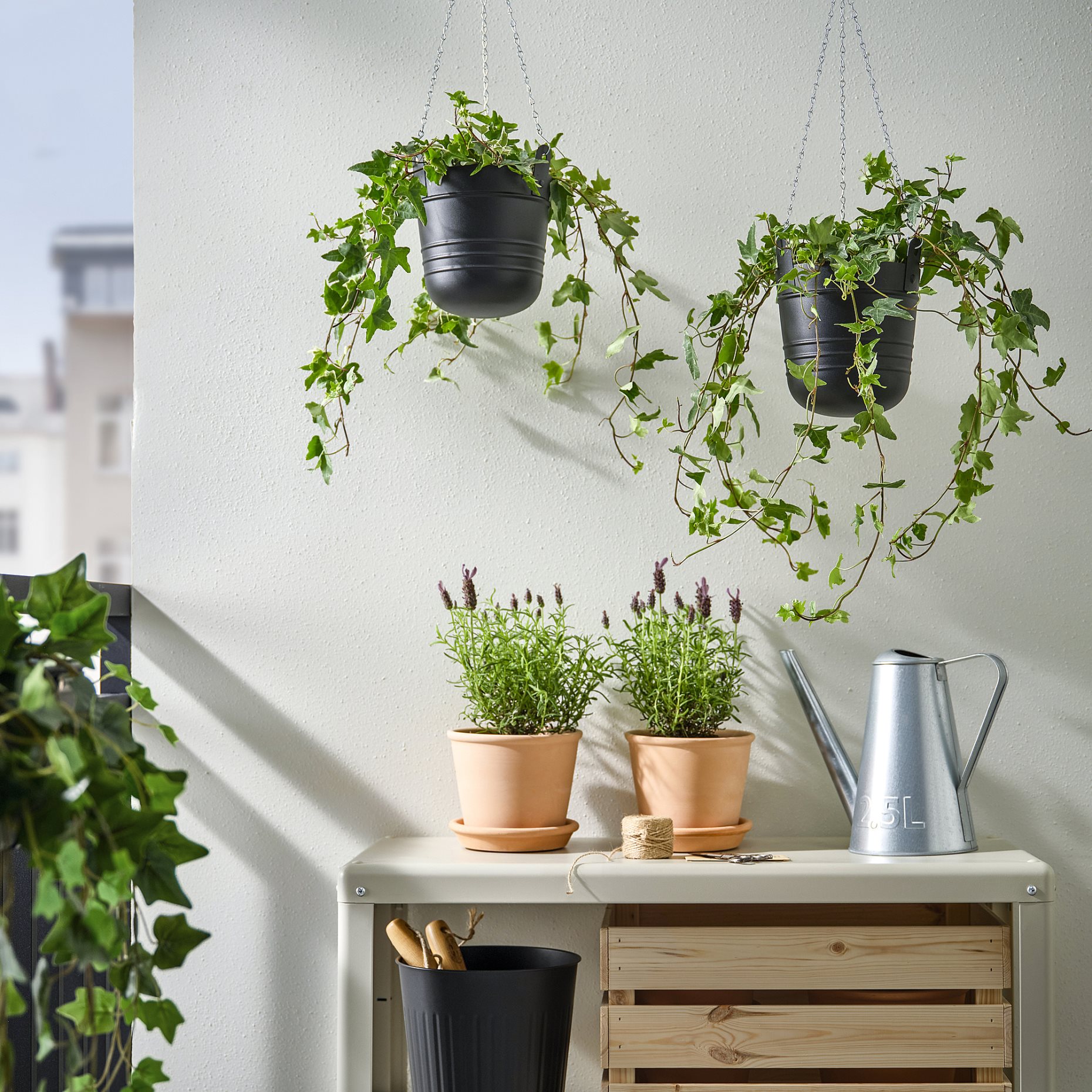 PÄRLRÖNN, hanging planter in/outdoor, 15 cm, 705.822.50