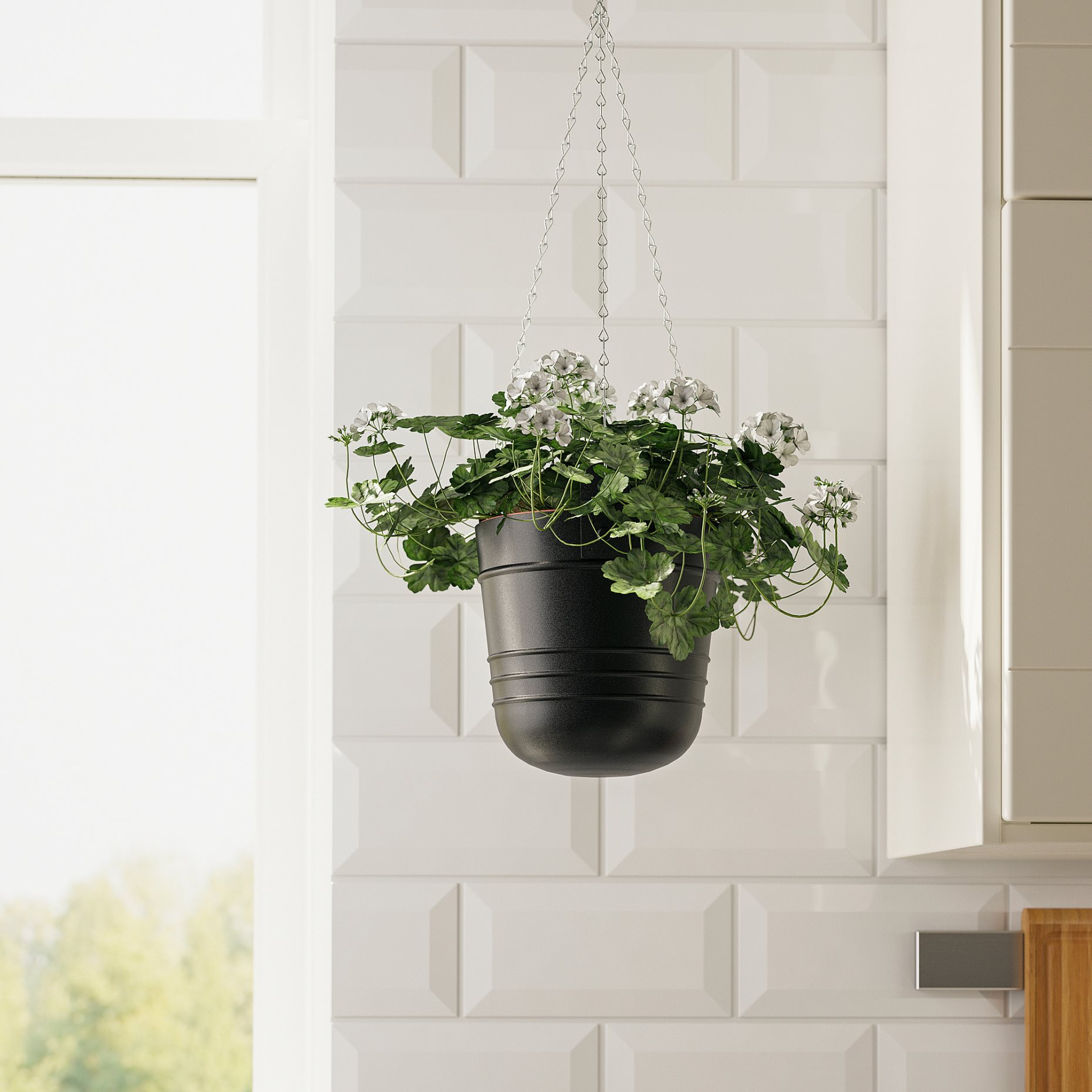 PÄRLRÖNN, hanging planter in/outdoor, 15 cm, 705.822.50