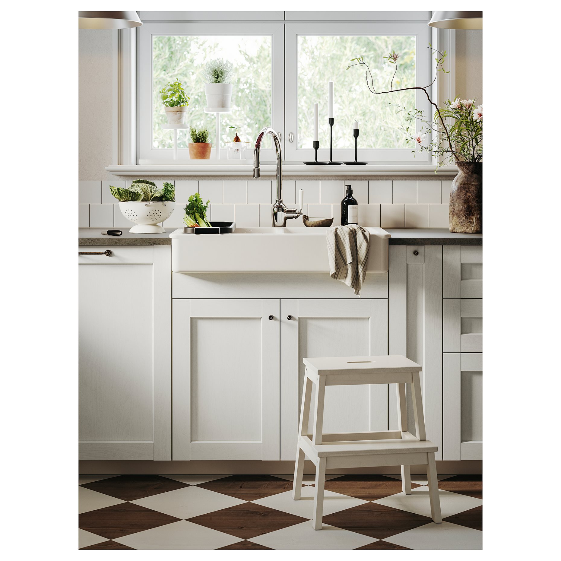 HAVSEN, sink bowl 2 bowls with visible front, 82x48 cm, 792.502.65