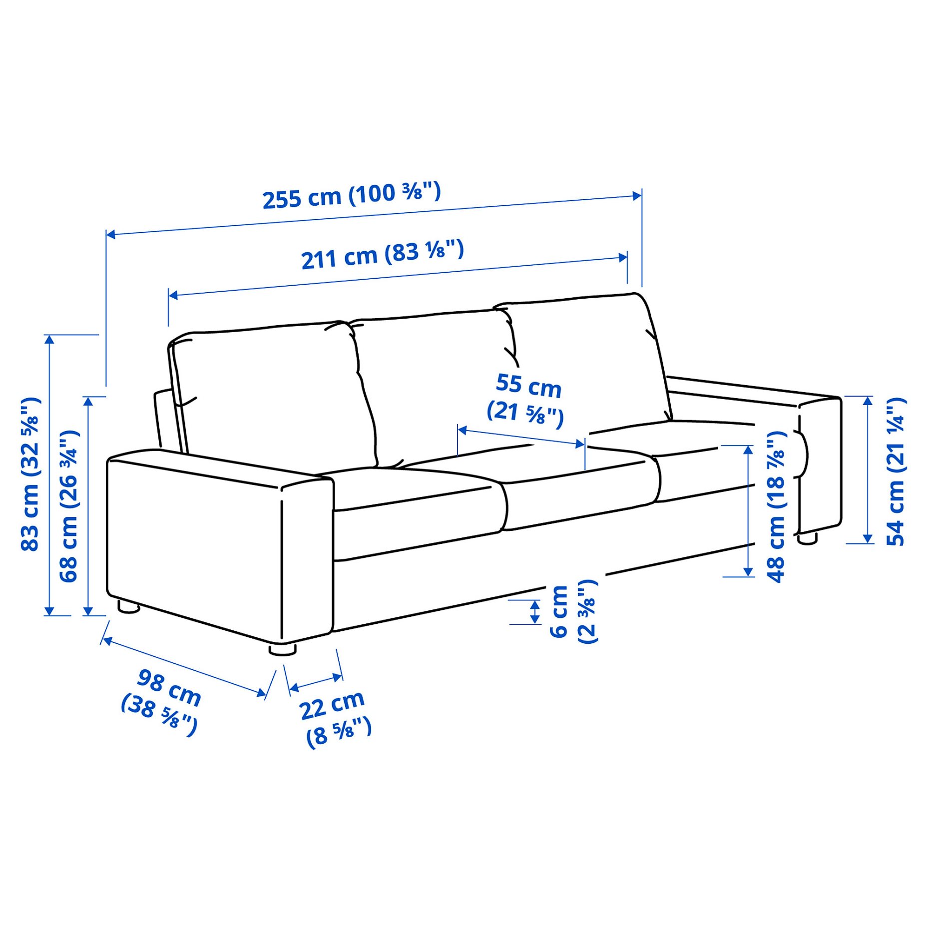 VIMLE, 3-seat sofa, 794.014.67