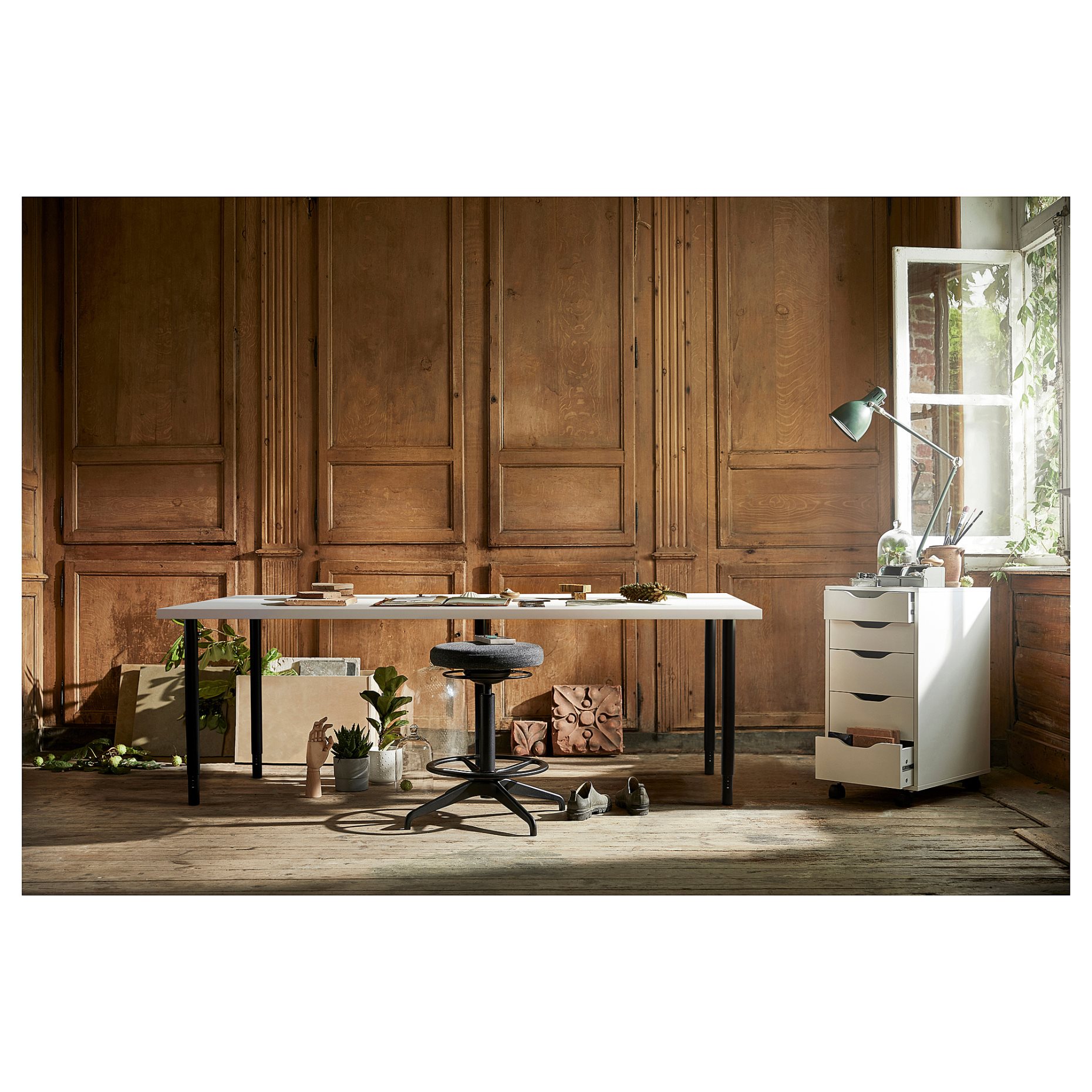 LAGKAPTEN/OLOV, γραφείο, 200x60 cm, 794.176.04