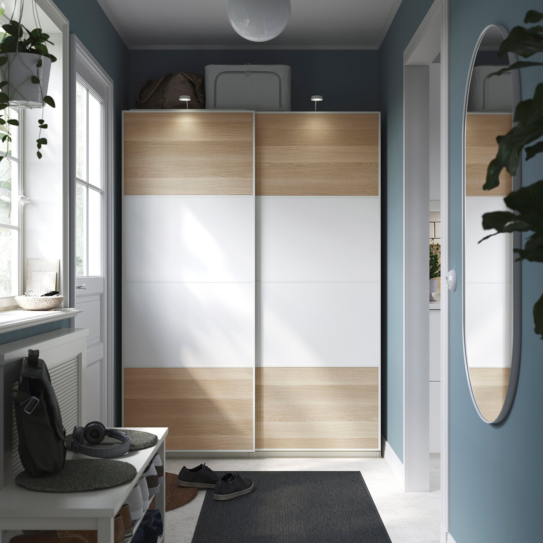 MEHAMN, pair of sliding doors, 150x201 cm, 794.397.62