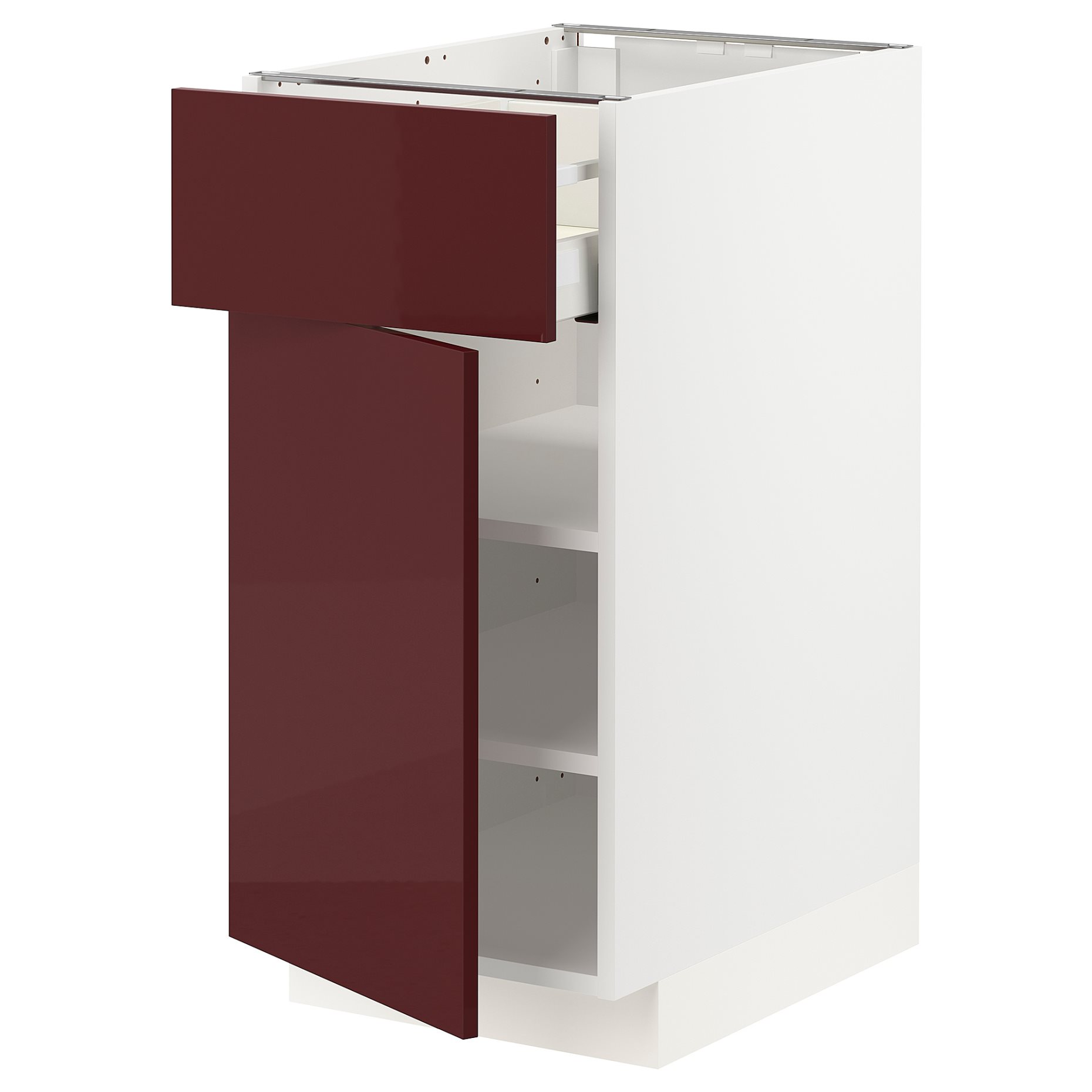 METOD/MAXIMERA, base cabinet with drawer/door, 40x60 cm, 794.528.57