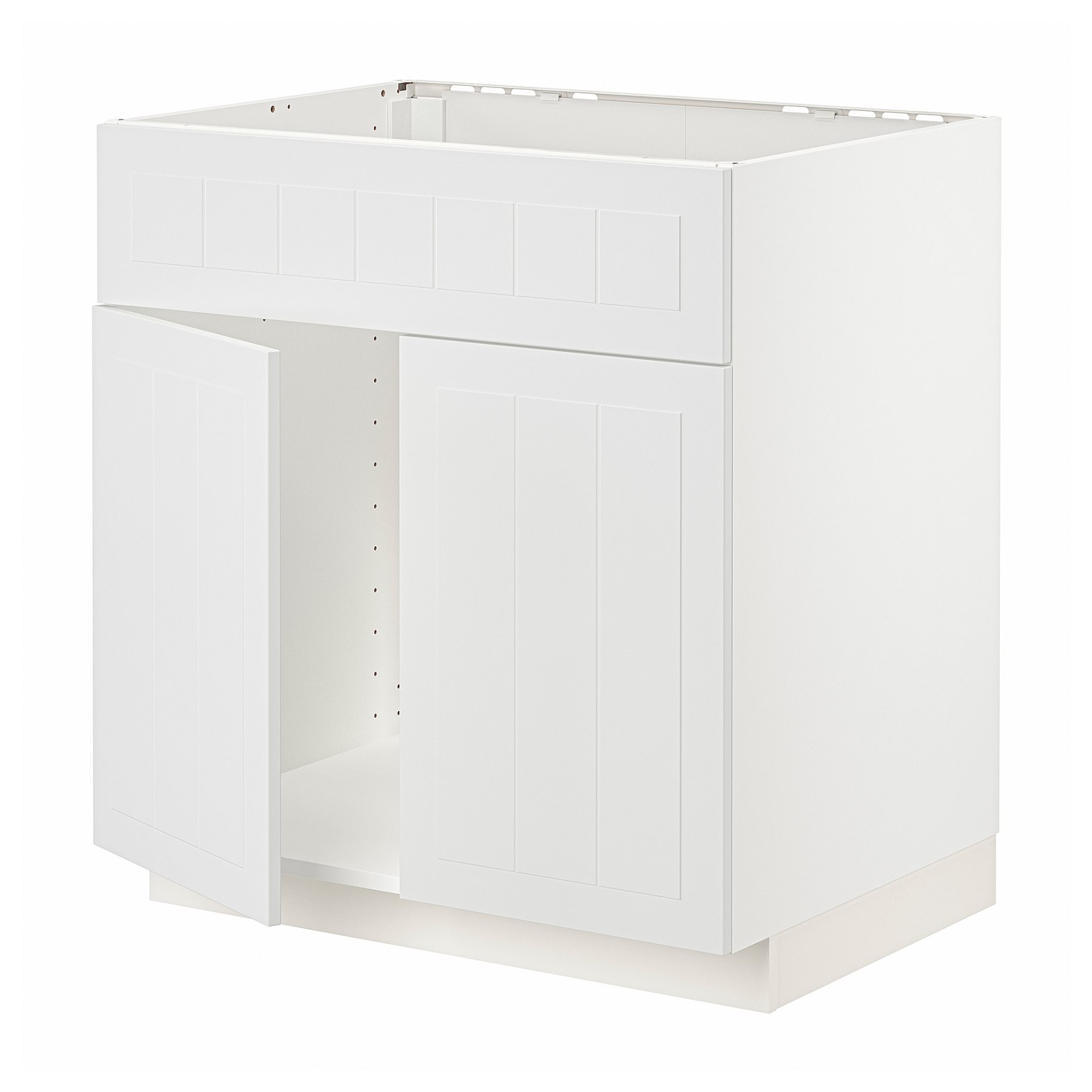 METOD, base cabinet for sink with 2 doors/front, 80x60 cm, 794.605.36