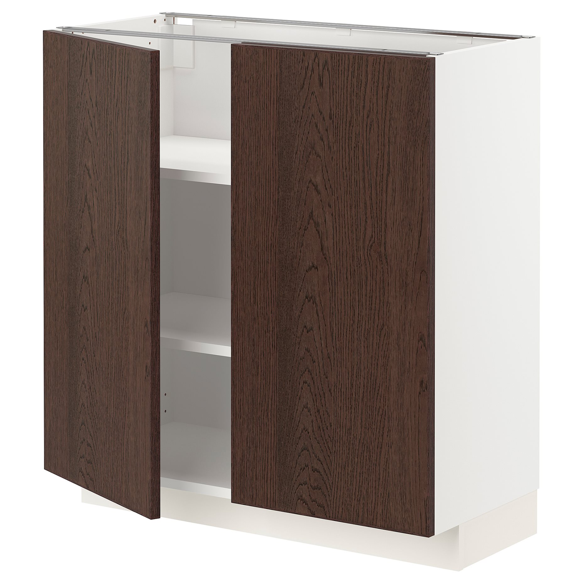 METOD, base cabinet with shelves/2 doors, 80x37 cm, 794.626.77