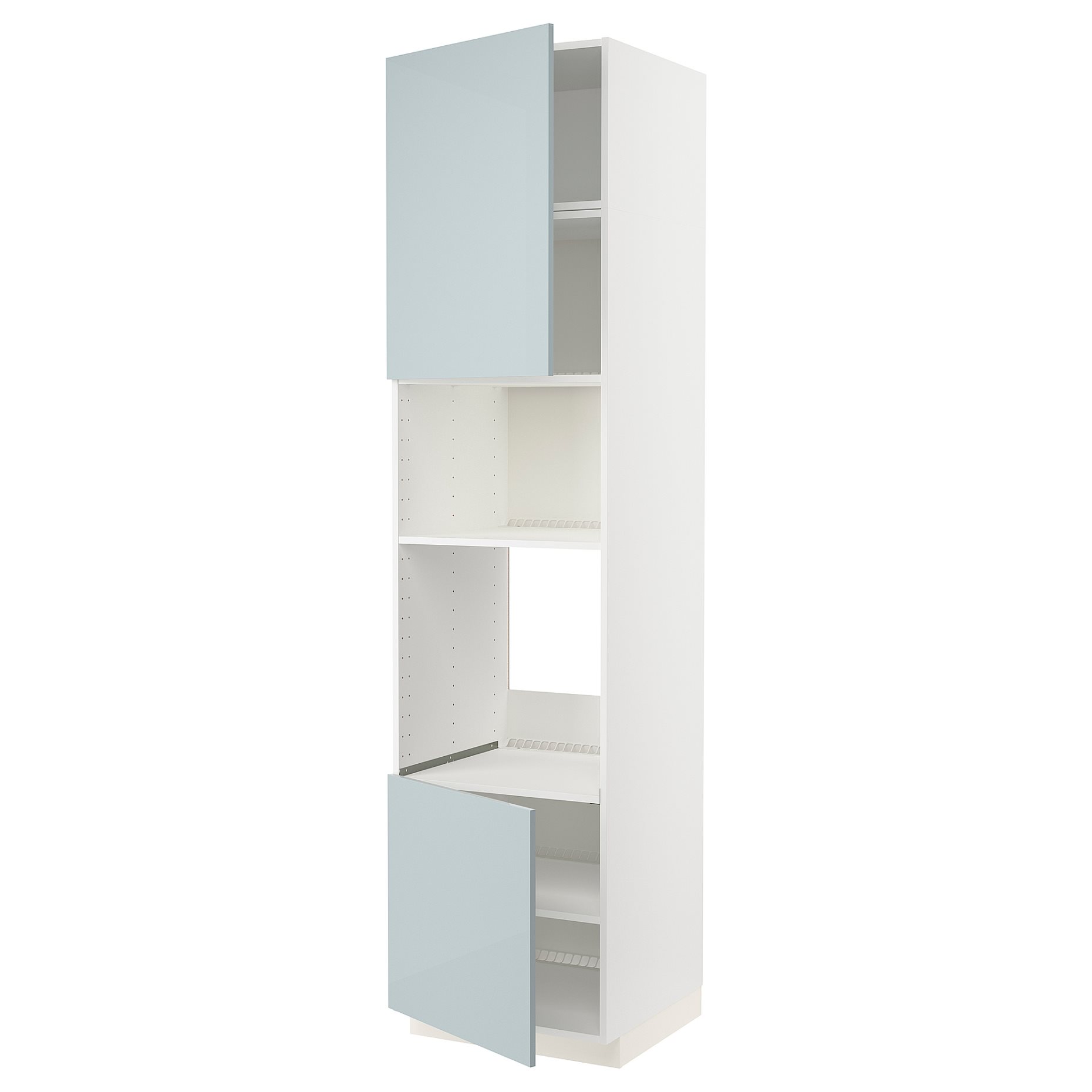 METOD, high cabinet for oven/microwave with 2 doors/shelves, 60x60x240 cm, 794.794.23