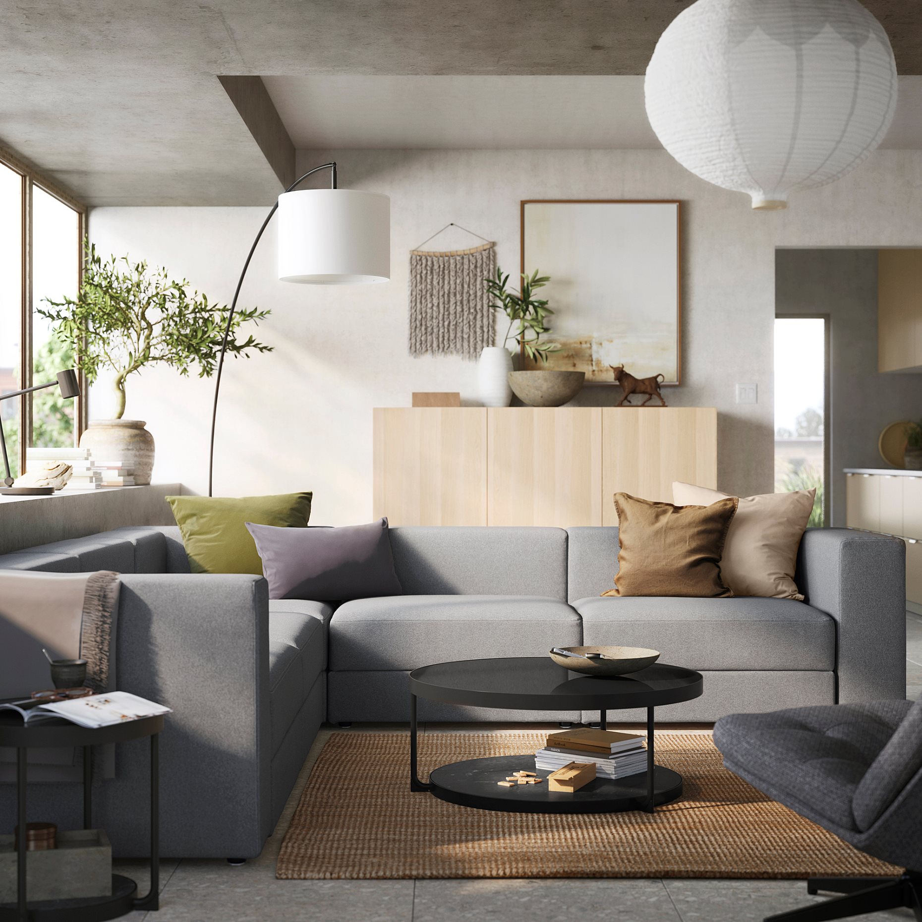 JÄTTEBO, modular corner sofa, 6 seat, 794.852.59