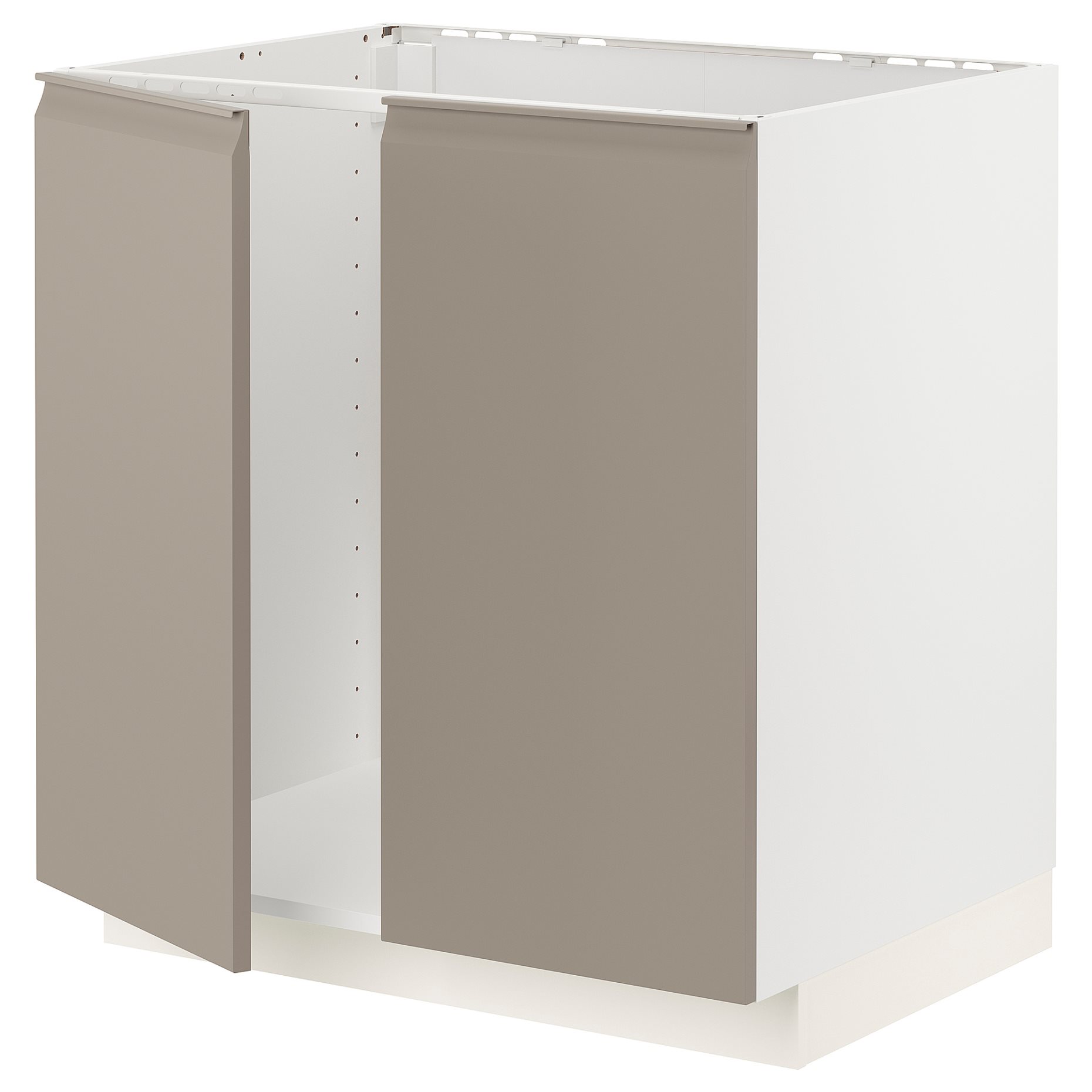 METOD, base cabinet for sink/2 doors, 80x60 cm, 794.923.68