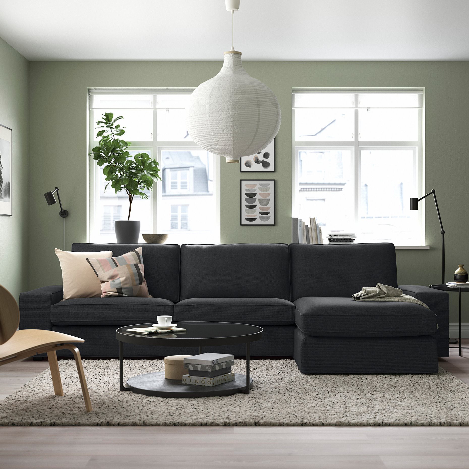 KIVIK, 4-seat sofa with chaise longue, 794.943.86