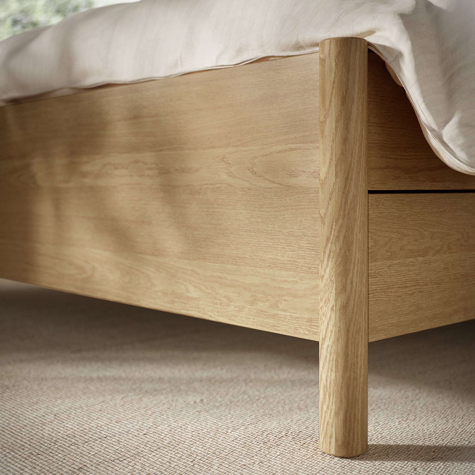 TONSTAD, bed frame with storage, 140x200 cm, 794.966.77