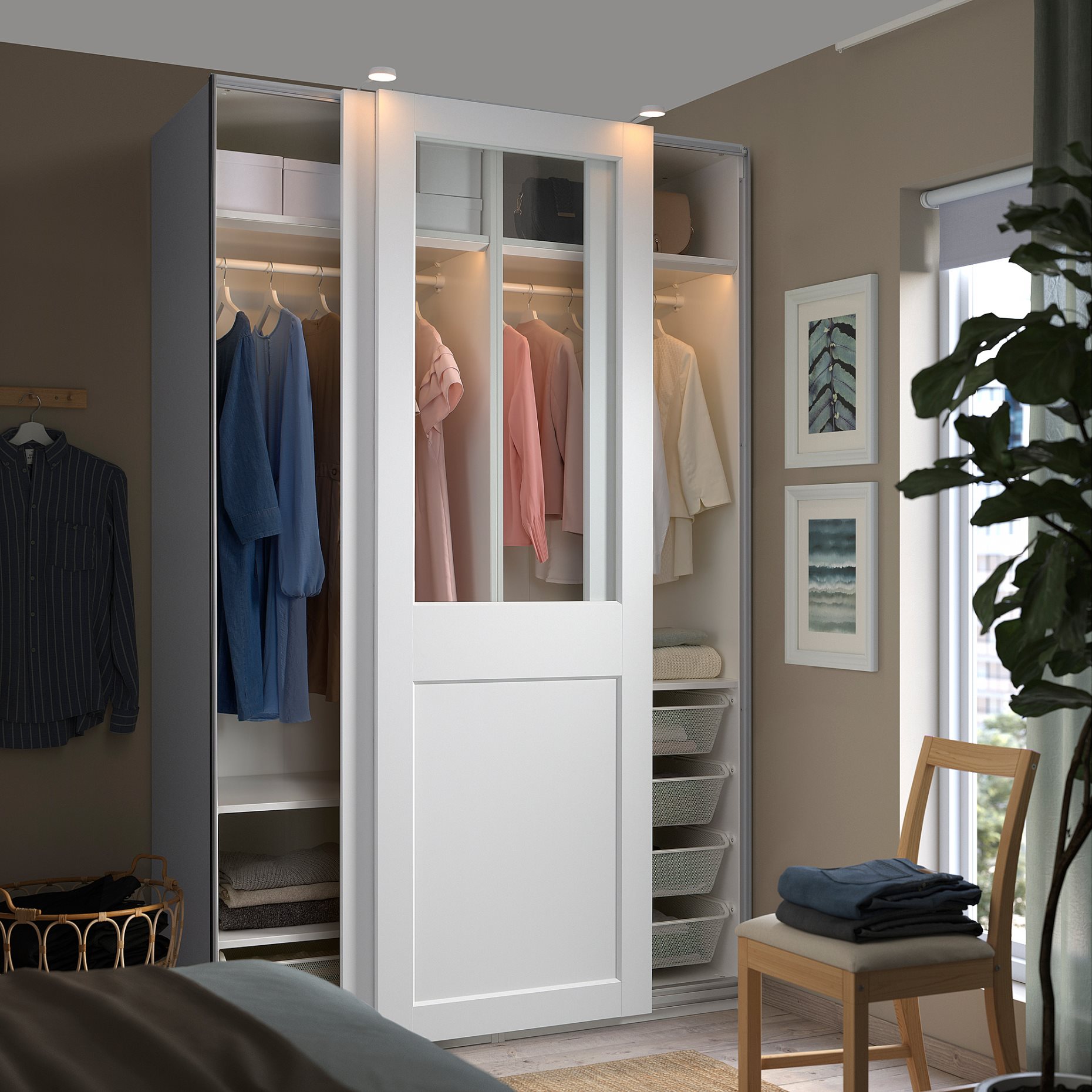 PAX/GRIMO, wardrobe combination, 150x66x236 cm, 795.028.95