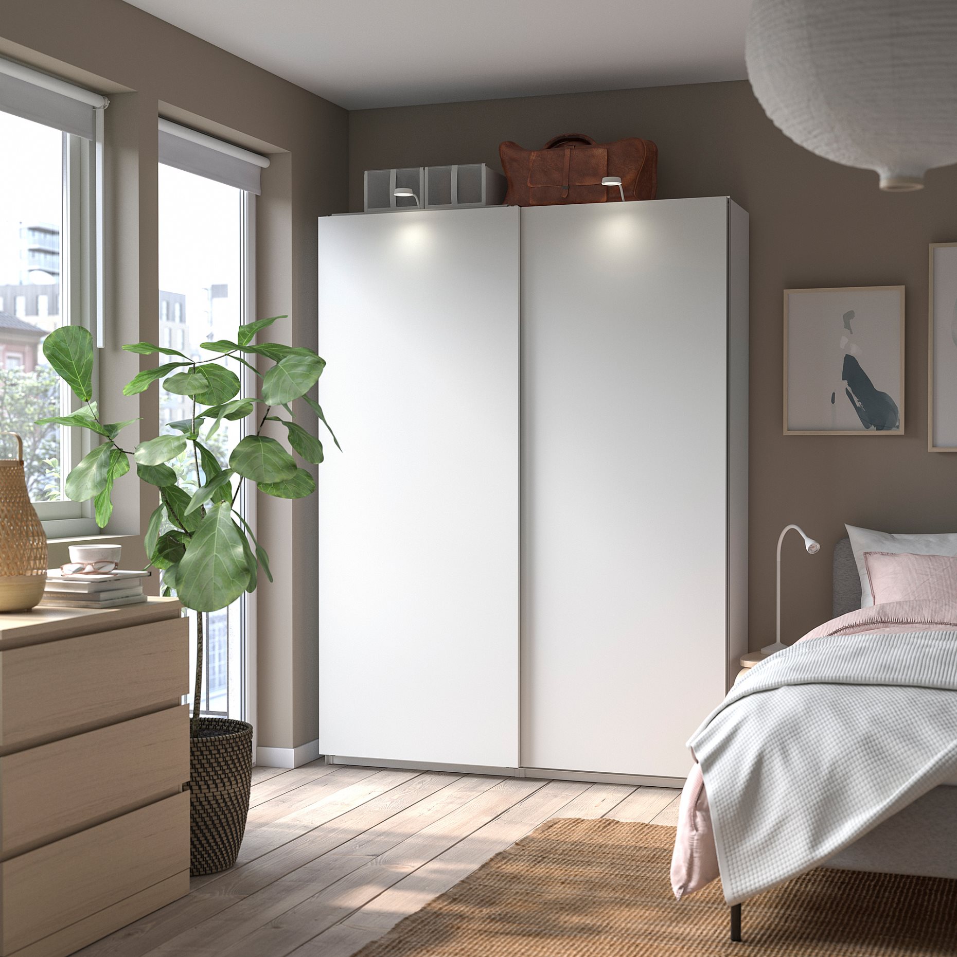 PAX/HASVIK, wardrobe combination, 150x43x201 cm, 795.030.03