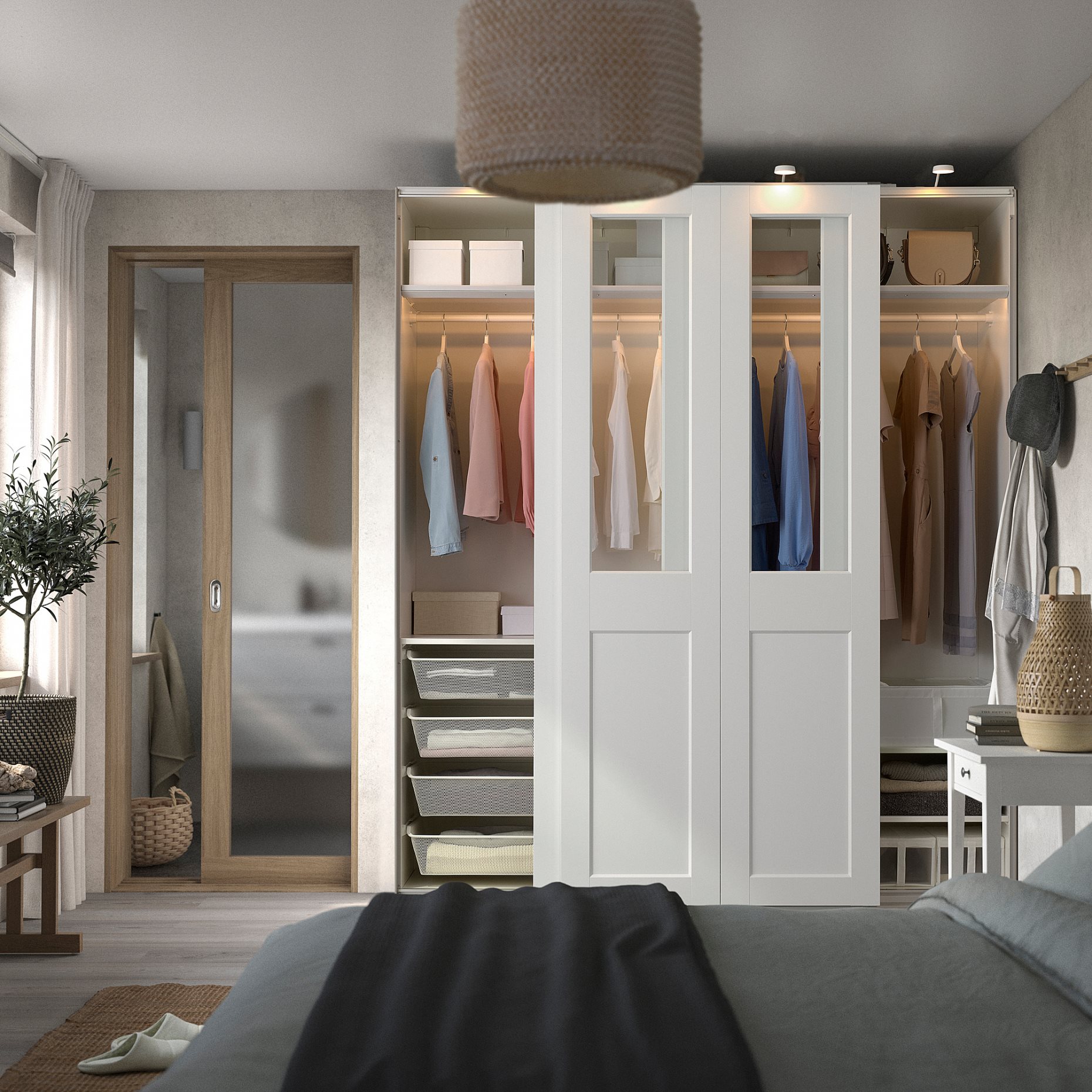 PAX/GRIMO, wardrobe combination, 200x66x236 cm, 795.030.36