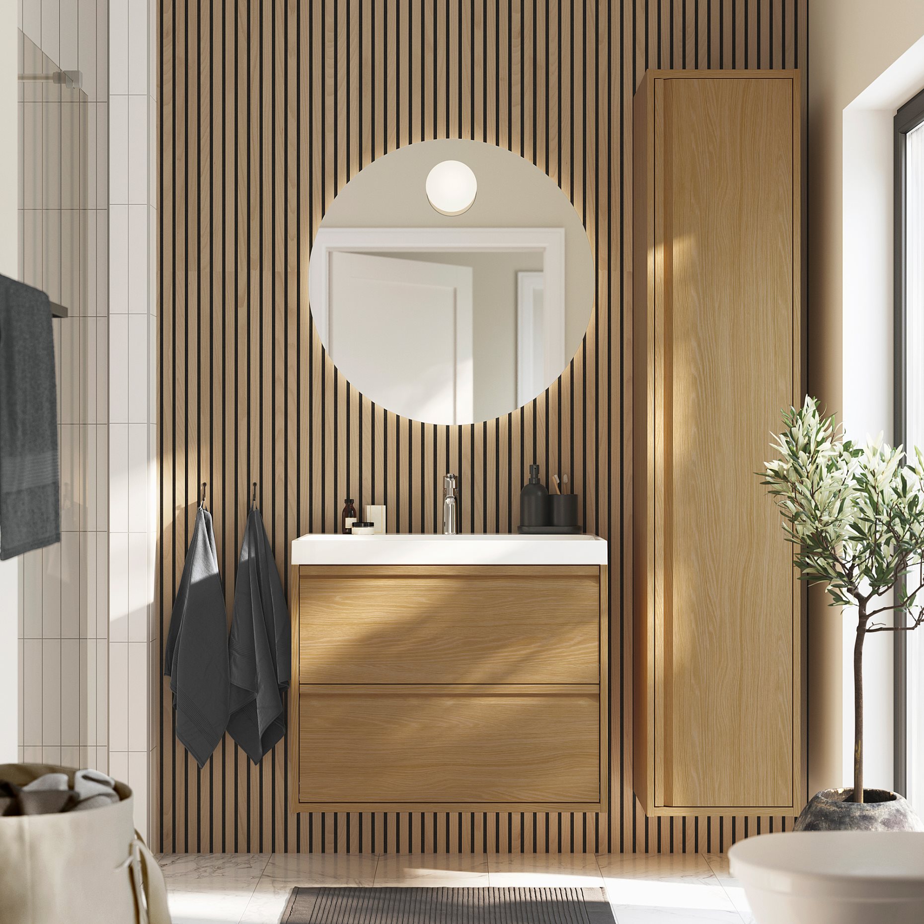 ANGSJON/BACKSJON, wash-stand with drawers/wash-basin/tap, 80x48x69 cm, 795.139.93