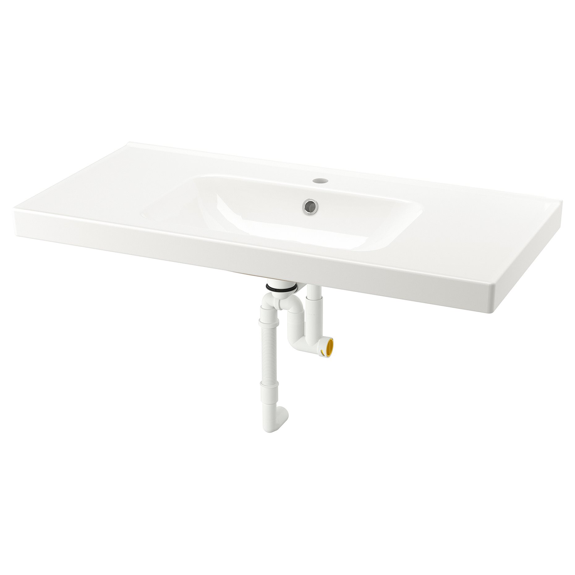 ORRSJON, wash-basin with water trap, 102x49 cm, 795.167.55