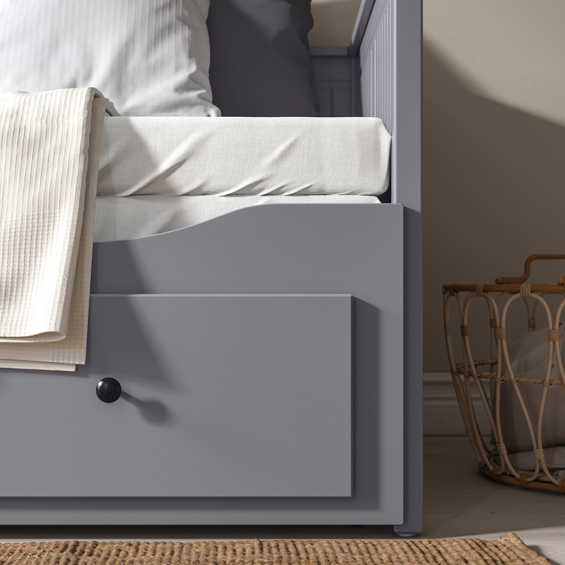 HEMNES, κρεβάτι επισκέπτη day bed 3 συρτάρια/2 στρώματα, 80x200 cm, 795.214.79