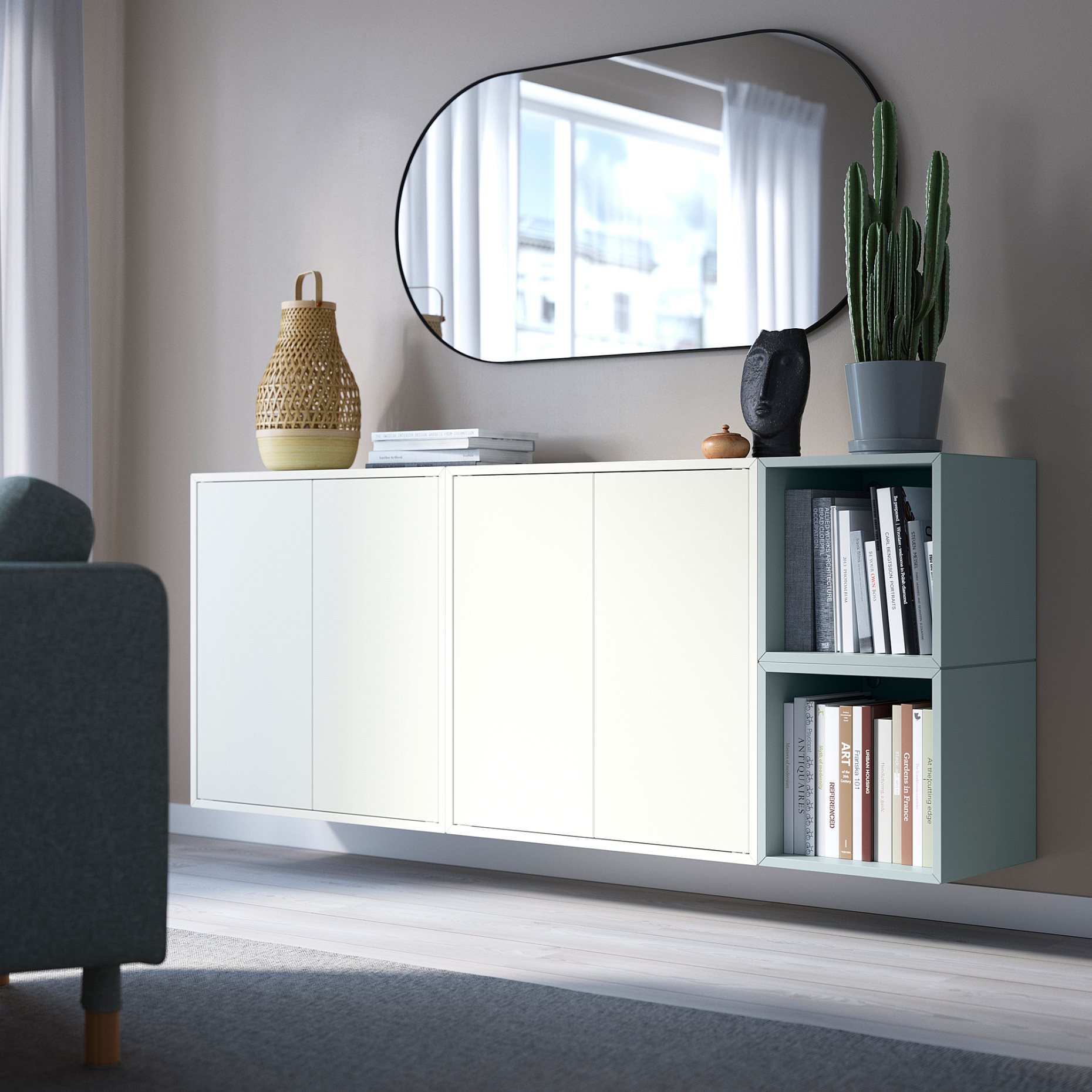EKET, wall-mounted cabinet combination, 175x35x70 cm, 795.216.67
