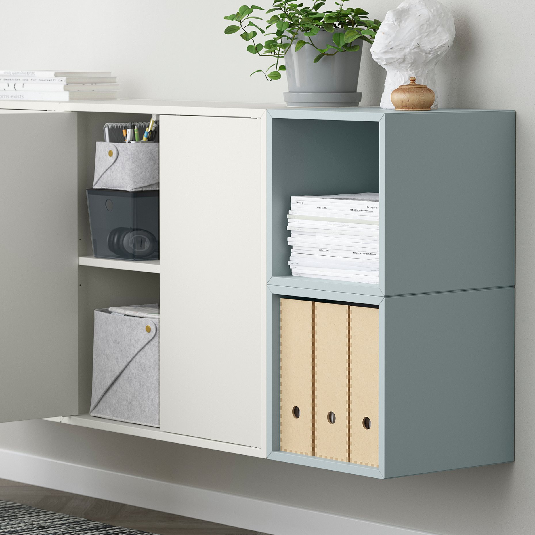 EKET, wall-mounted cabinet combination, 175x35x70 cm, 795.216.67