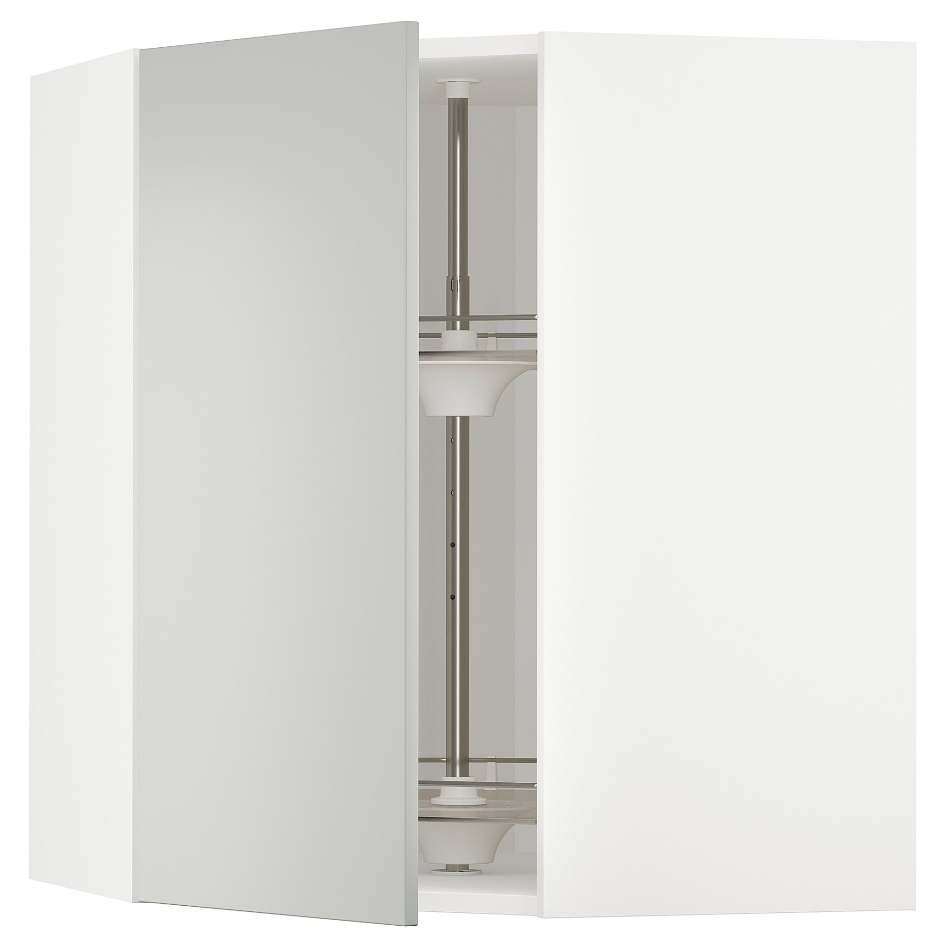 METOD, corner wall cabinet with carousel, 68x80 cm, 795.386.01