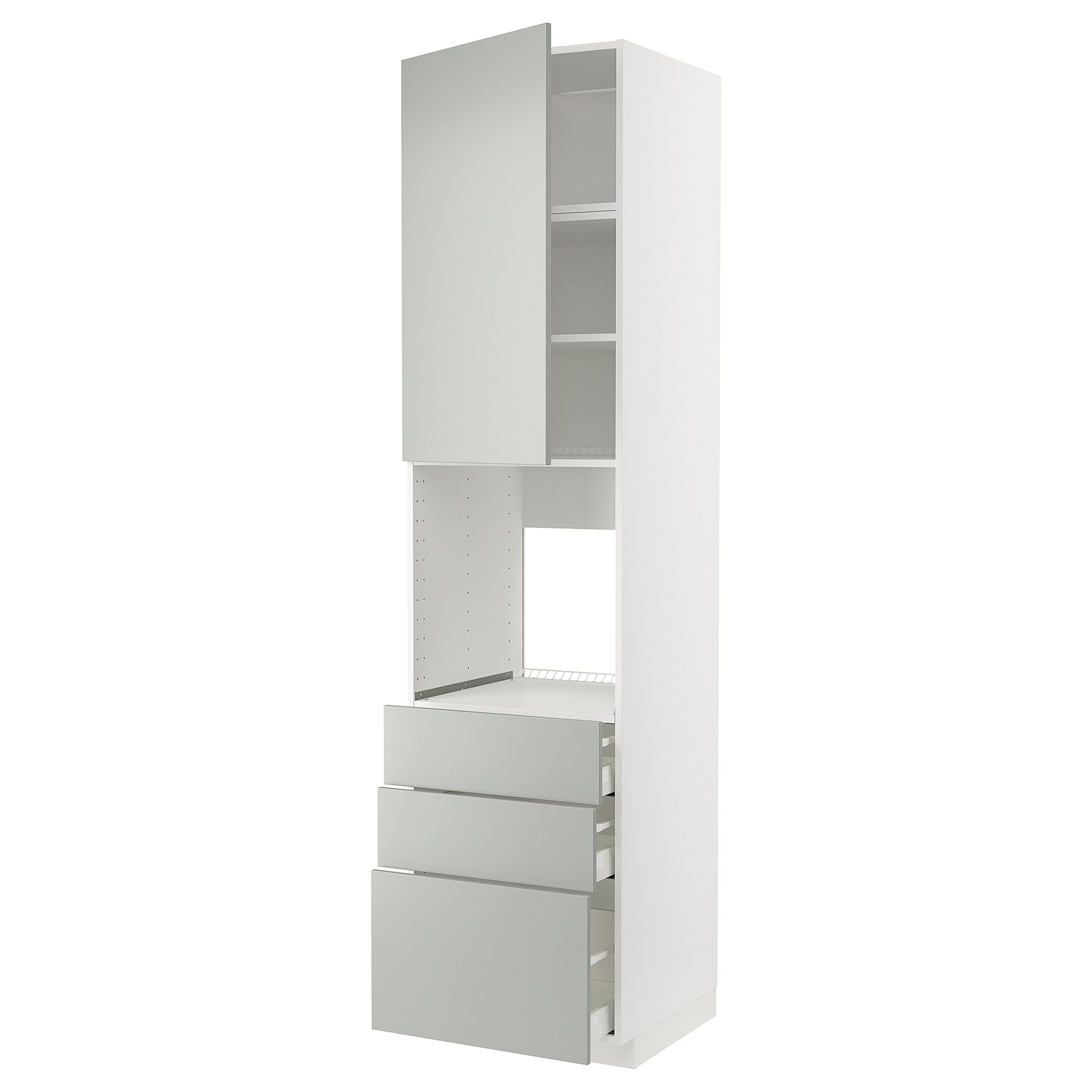 METOD, high cabinet for oven with door/3 drawers, 60x60x240 cm, 795.391.77