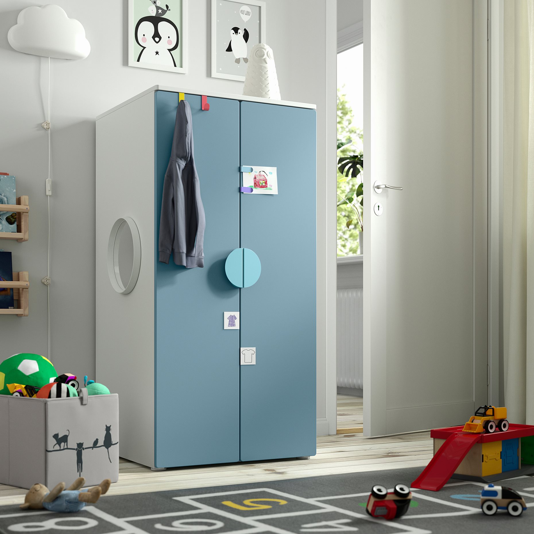 SMASTAD/PLATSA, wardrobe, 60x57x123 cm, 795.440.94