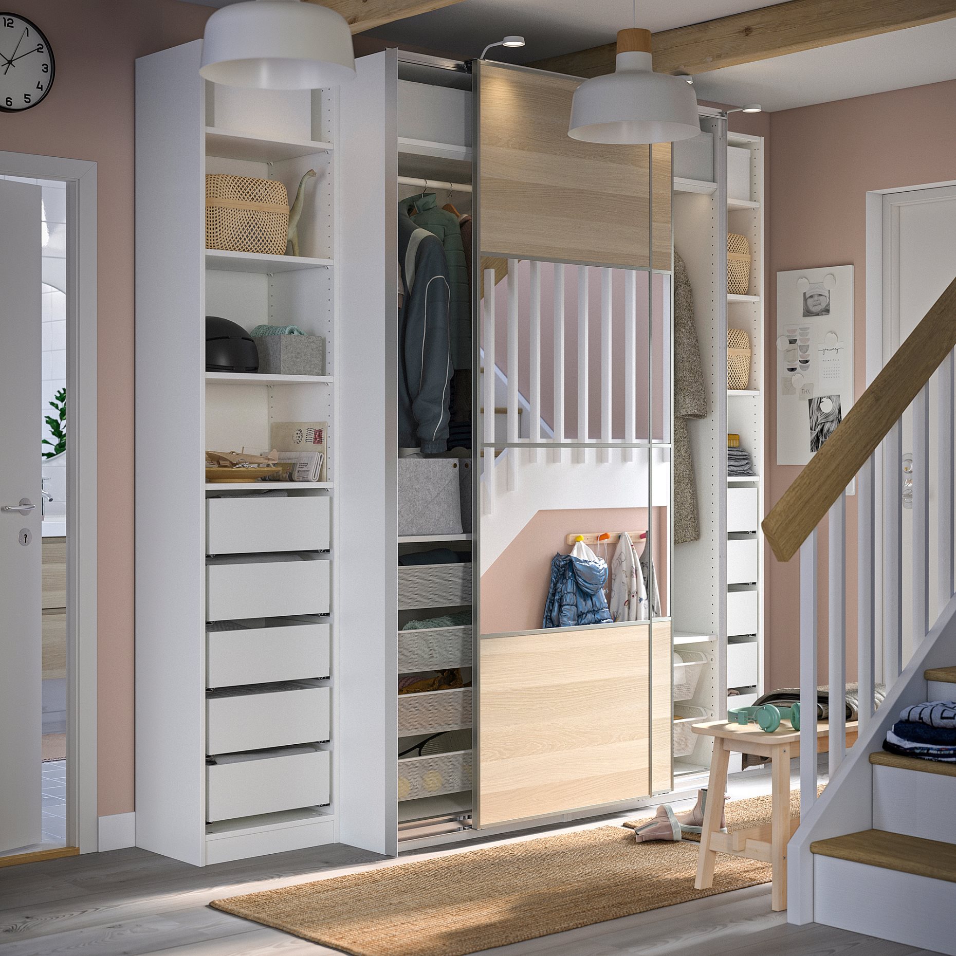 PAX/MEH/AULI, wardrobe combination, 250x66x236 cm, 795.614.27