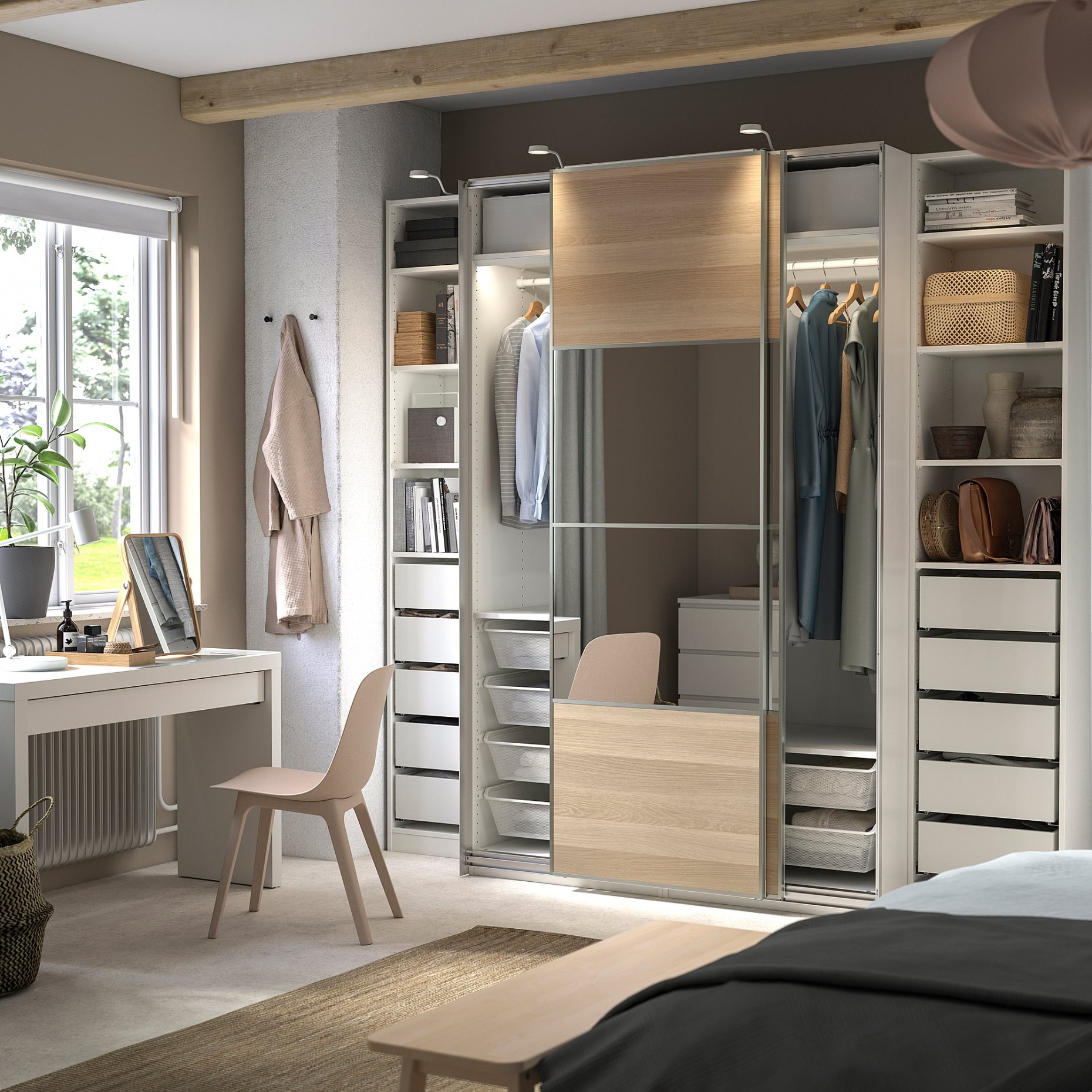 PAX/MEH/AULI, wardrobe combination, 250x66x236 cm, 795.614.27