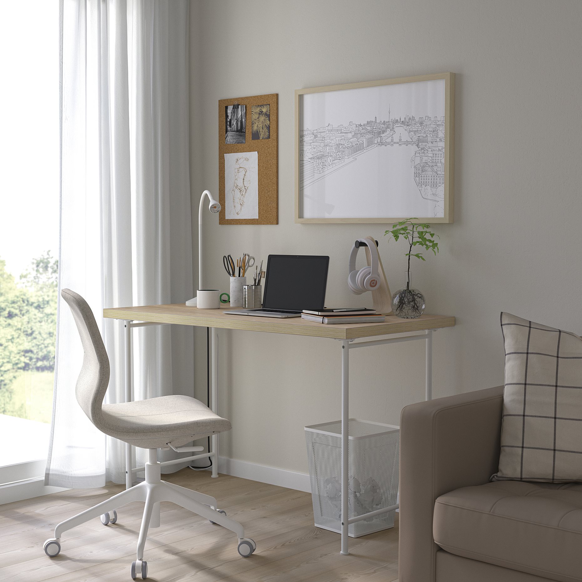 MITTCIRKEL/SPAND, γραφείο, 120x60 cm, 795.689.14