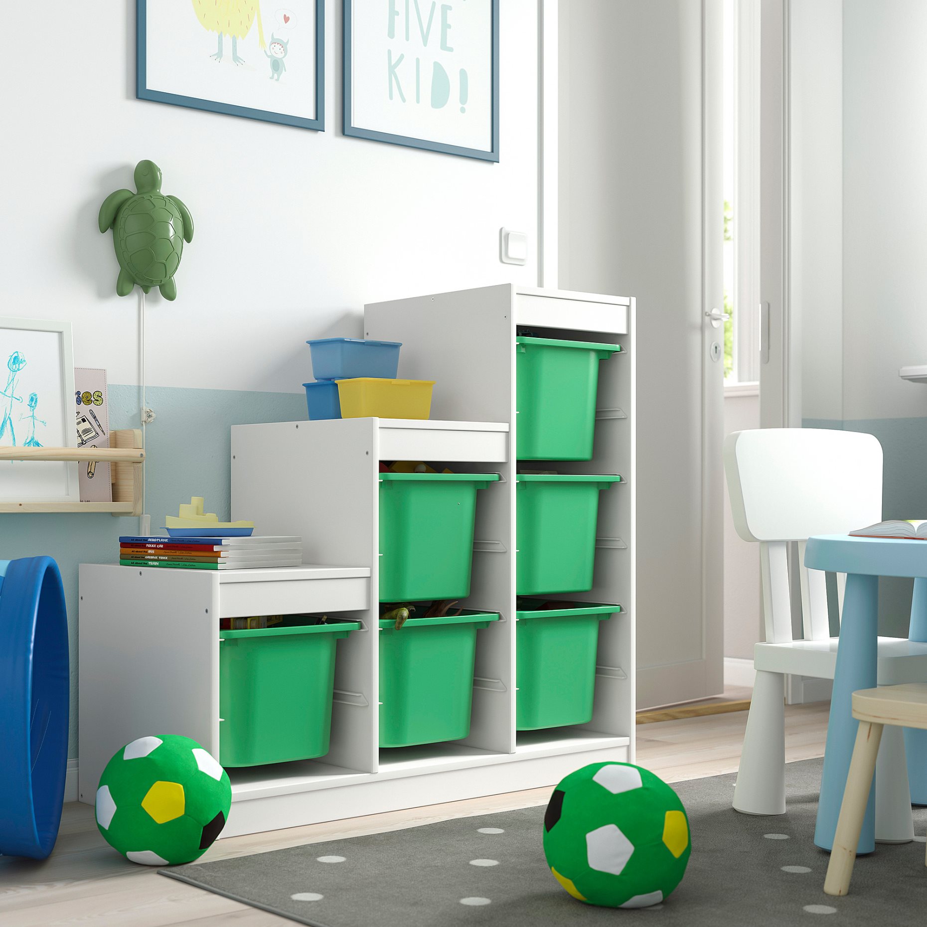 TROFAST, storage combination with boxes, 99x44x94 cm, 795.733.26