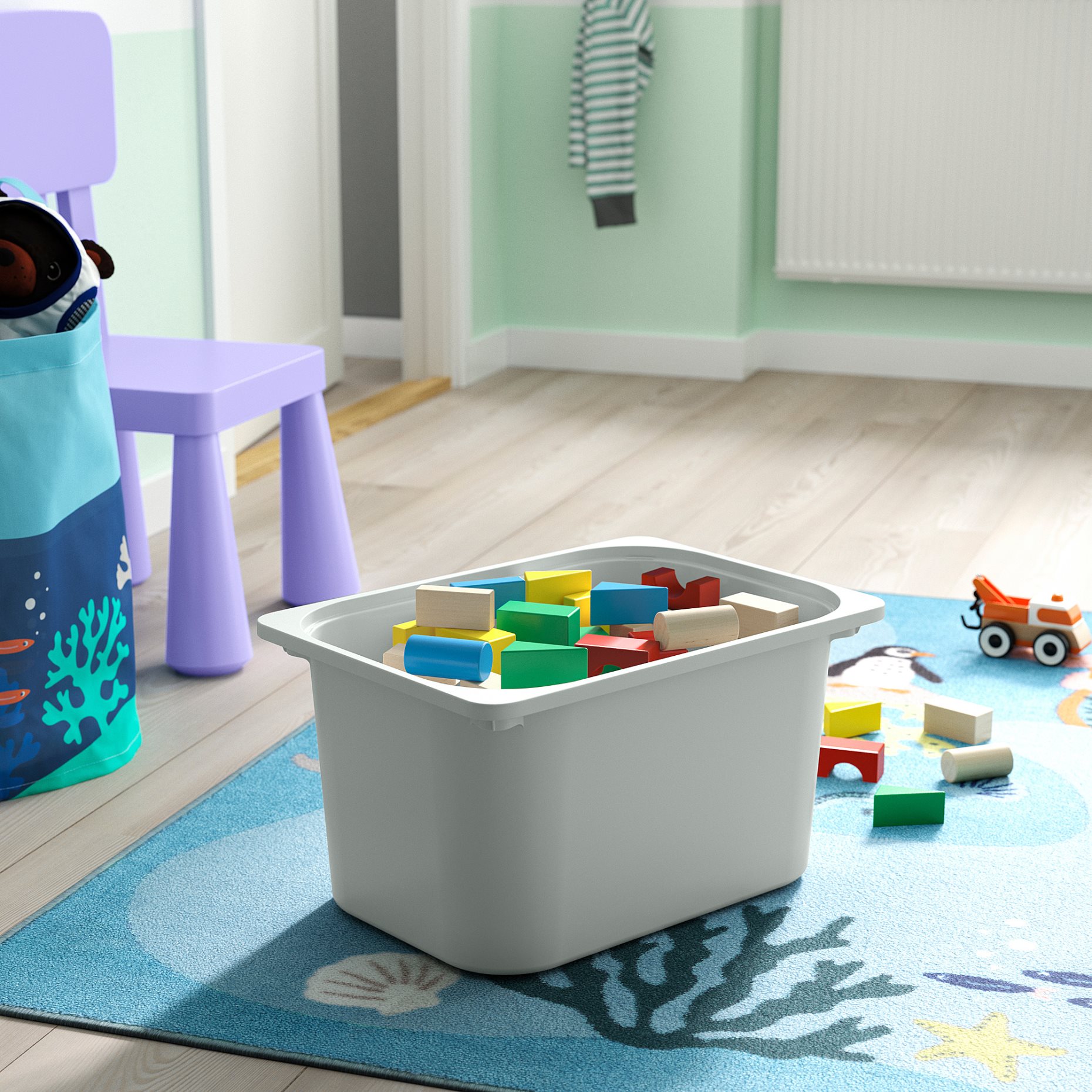 TROFAST, storage combination with boxes, 44x30x91 cm, 795.754.34